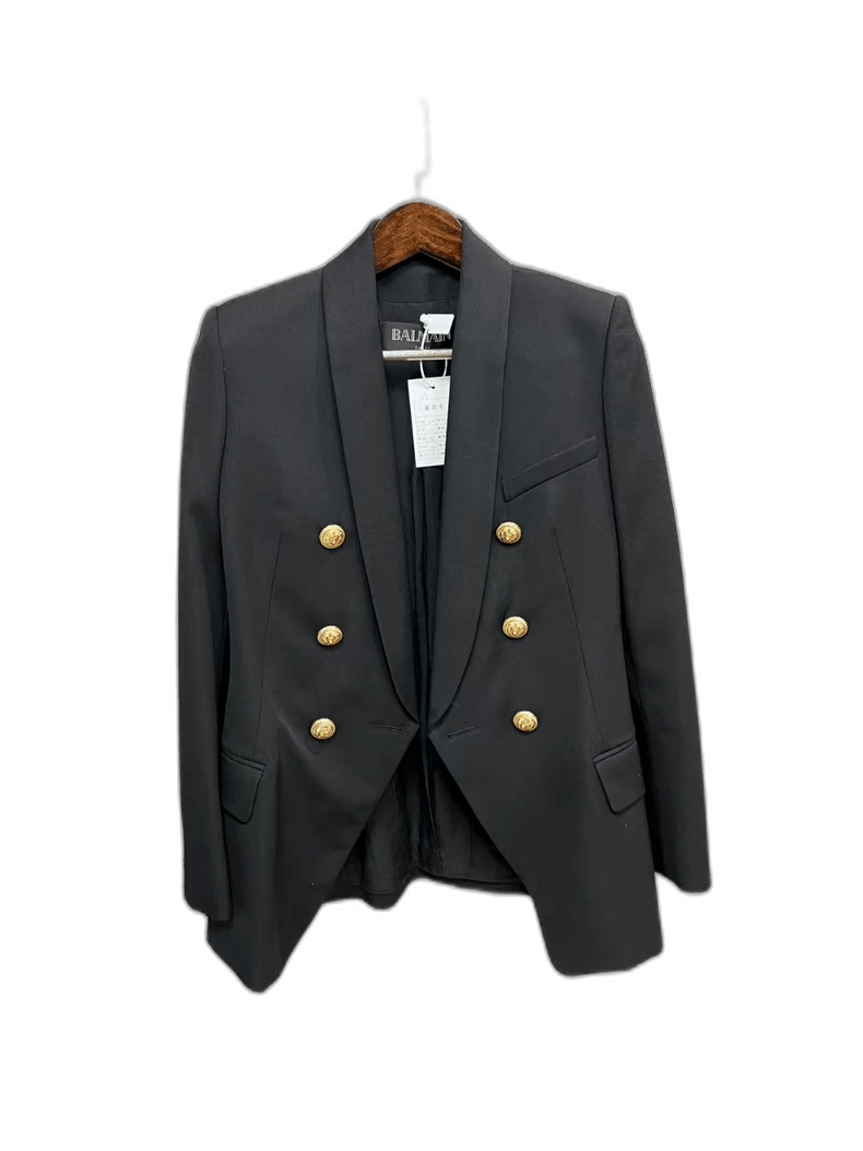 Balmain Balmain Black Blazer with Gold Buttons-yf Size US M / EU 48-50 / 2 - 1 Thumbnail