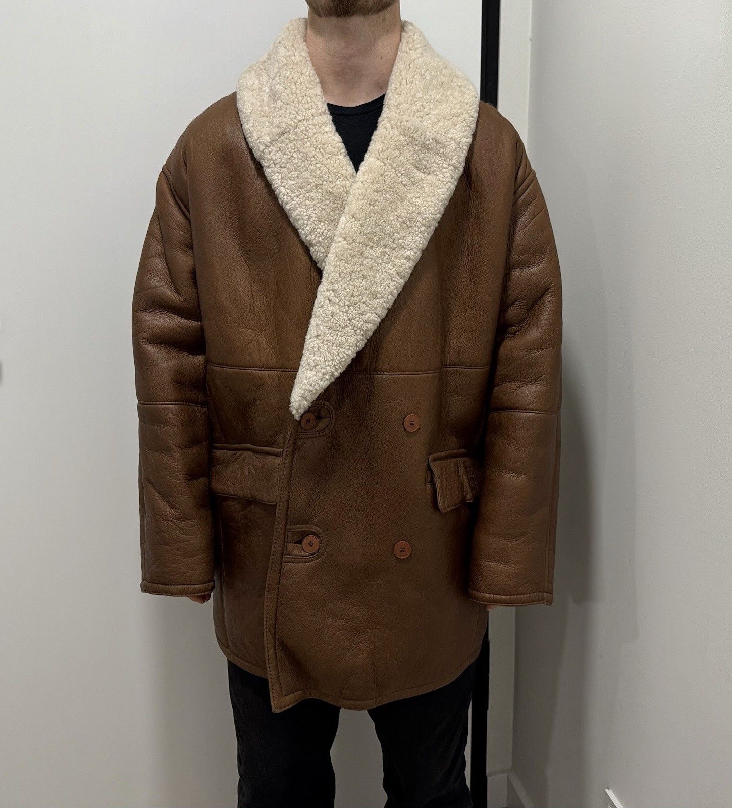 Gianfranco Ferre Gianfranco Ferre Vintage Jacket Leather Shearling Coat Size US L / EU 52-54 / 3 - 1 Thumbnail