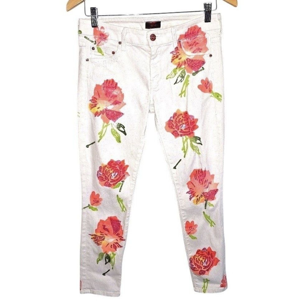MOTHER MOTHER The Looker Cropped Skinny Jeans – Wallflowers Sz 27 Size 27" / US 4 / IT 40 - 2 Thumbnail
