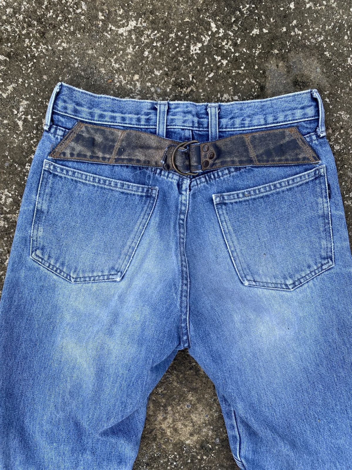 Japanese Brand BLUEWAY Buckleback Biker Jeans Size US 26 / EU 42 - 6 Thumbnail