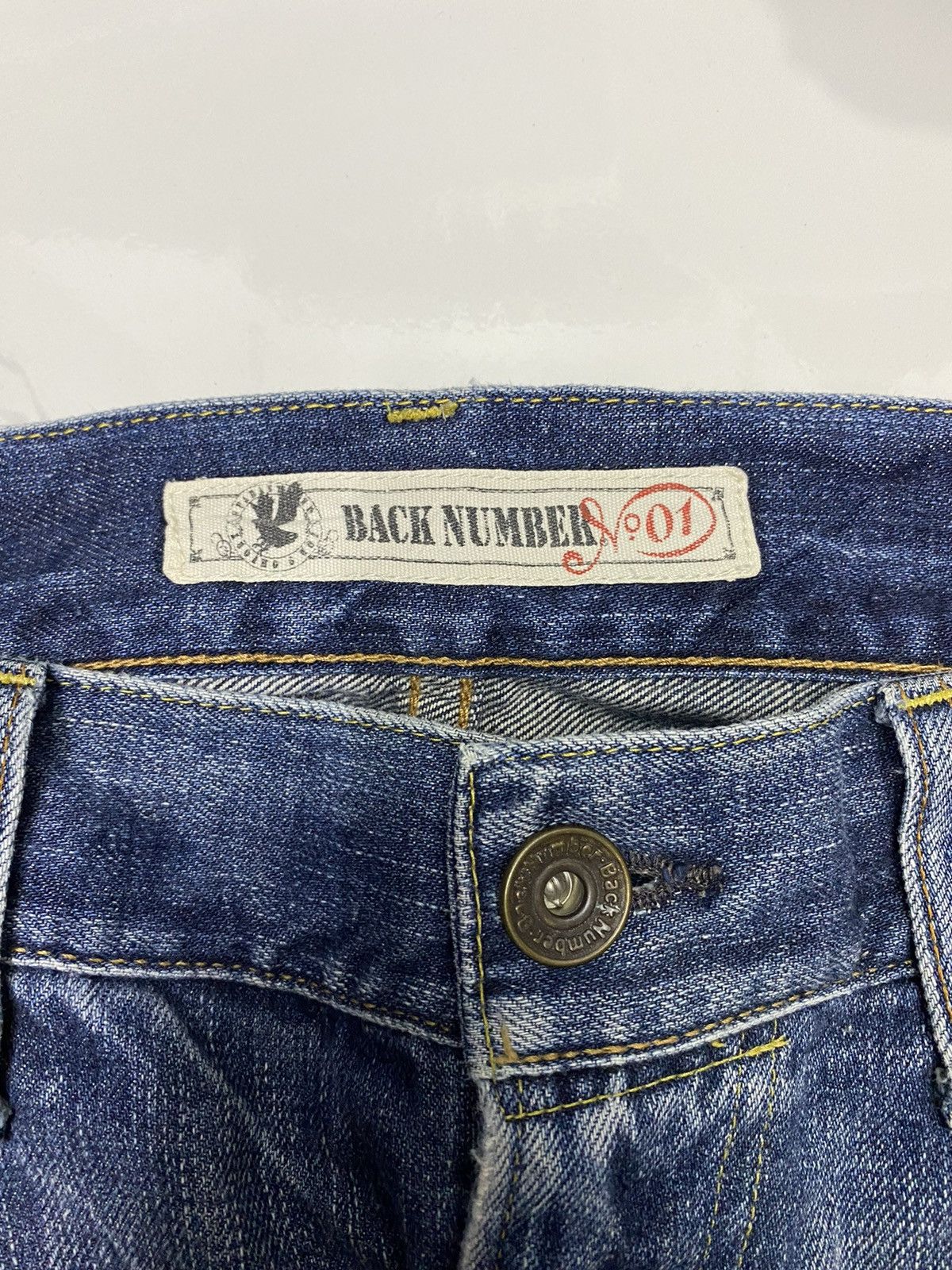 Japanese Brand 🔥BACK NUMBER PATCHWORK DISTRESSED DENIM KAPITAL STYLE JEANS Size US 32 / EU 48 - 7 Thumbnail