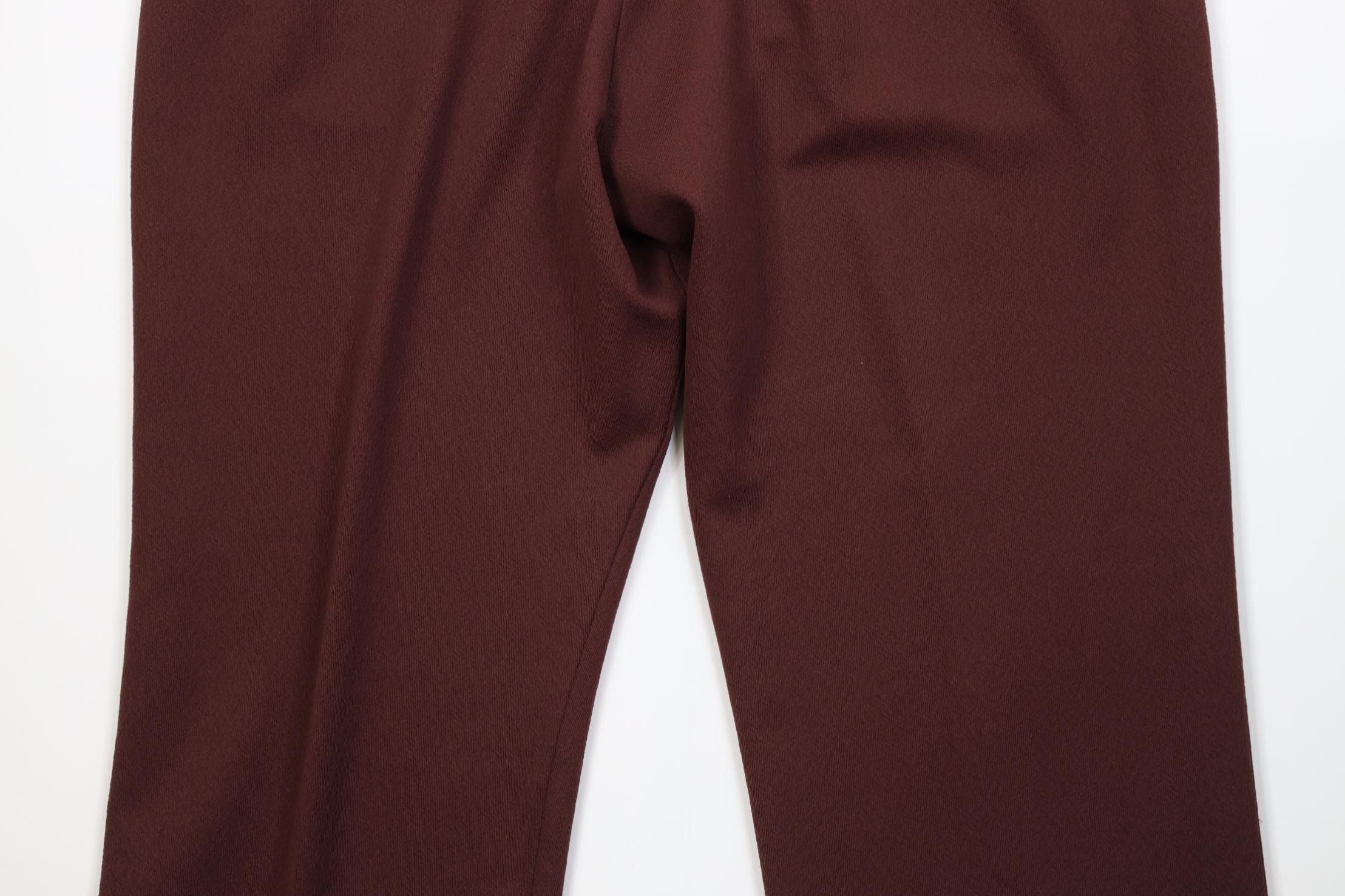 Vintage Vintage 70s Streetwear Wide Leg Chino Pants Burgundy USA Size US 40 / EU 56 - 12 Thumbnail
