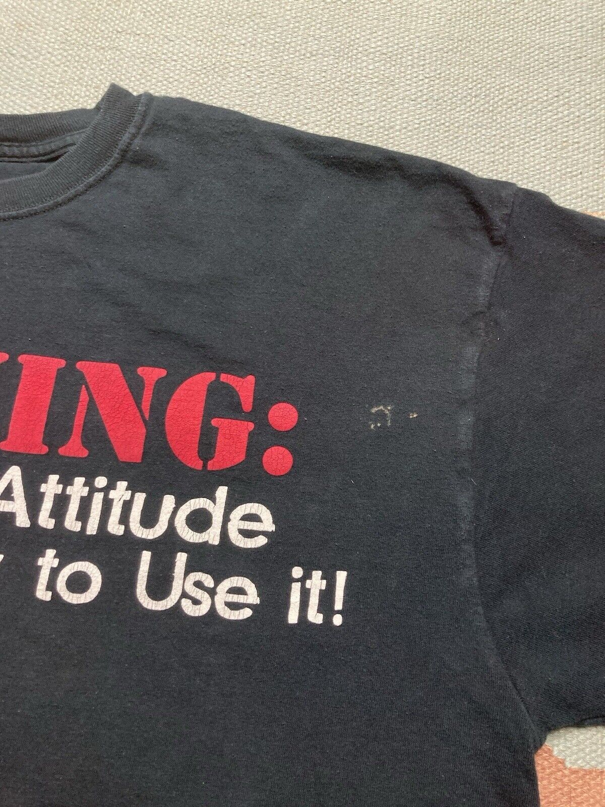 Hot Topic × Vintage Y2K t shirt warning I have an attitude know how to use it XL Size US XL / EU 56 / 4 - 3 Thumbnail