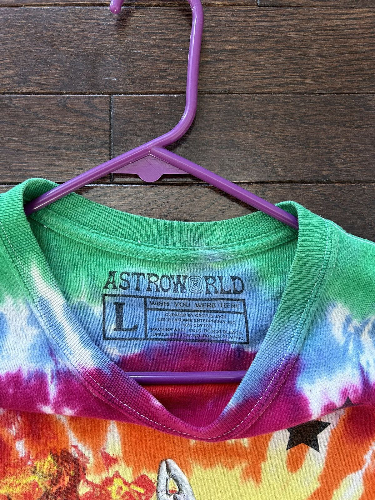 Travis Scott × Vintage Vintage Travis Scott Astroworld Smiley Tee Size US L / EU 52-54 / 3 - 2 Thumbnail