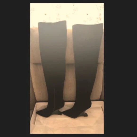 Other AAJ by Aminah Black Over-the-Knee Boots Size US 5 / IT 35 - 4 Thumbnail