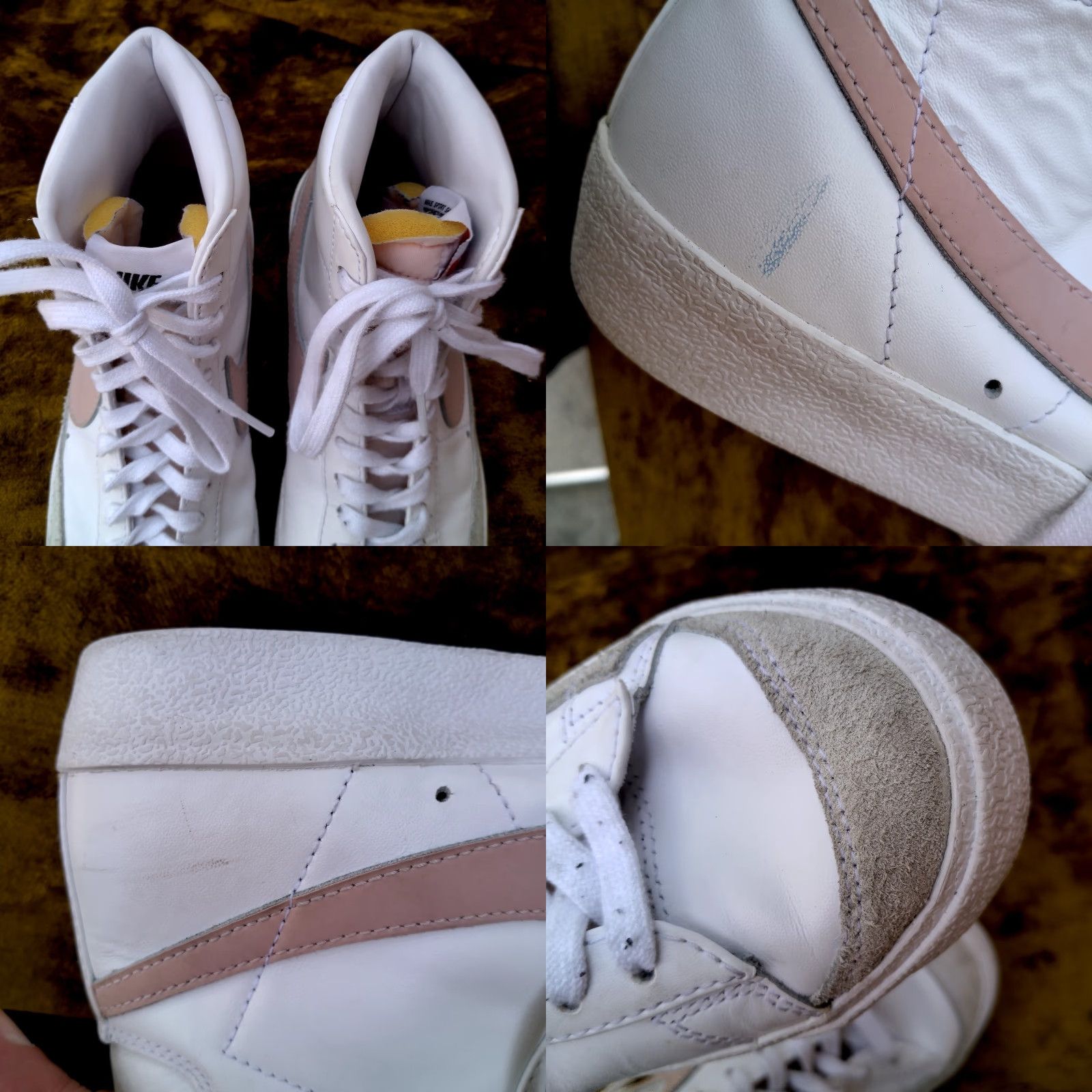 Nike Nike Blazer Mid Sneaker Women 7.5 White Pink Swoosh CZ1055-118, Casual Athletic Shoe, Rubber Outsole, Lace Up, Classic Sports Comfort Size S / US 4 / IT 40 - 8 Thumbnail