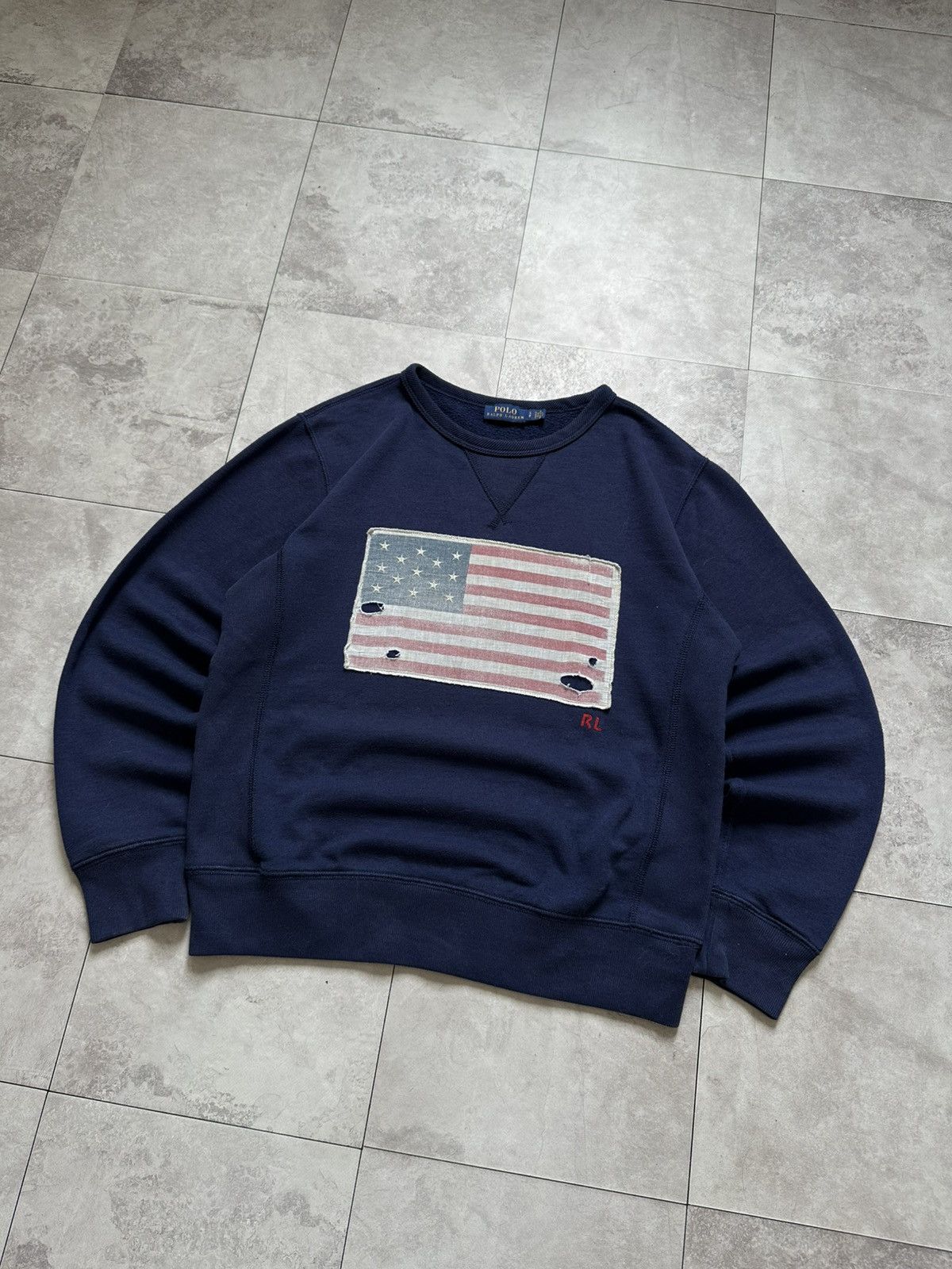 Polo Ralph Lauren Vintage Polo Ralph Lauren Distressed American USA Flag Logo Size S / US 4 / IT 40 - 3 Thumbnail
