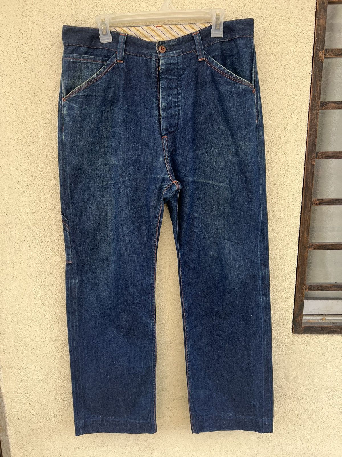 Hiroshi Kato KATO Japan Faded Indigo Denim Work Pant Size US 34 / EU 50 - 6 Thumbnail