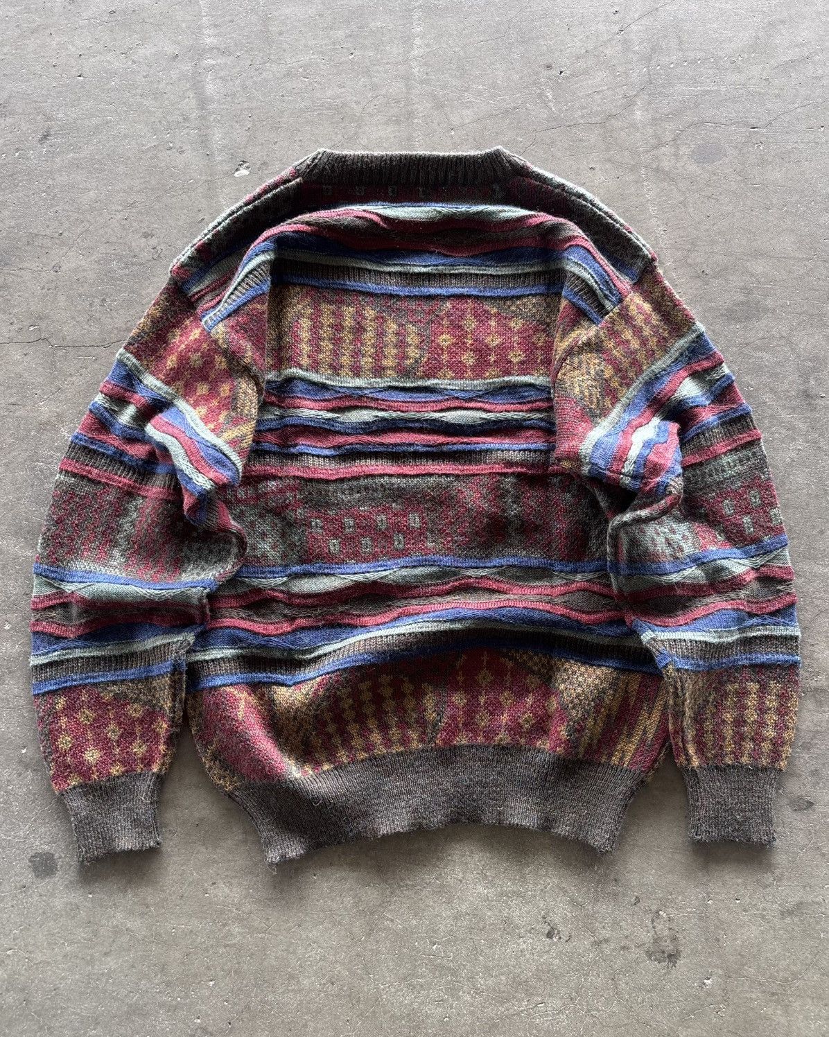 Vintage 90s Ravello 3D Knitted Swewtshirt Size US L / EU 52-54 / 3 - 7 Thumbnail