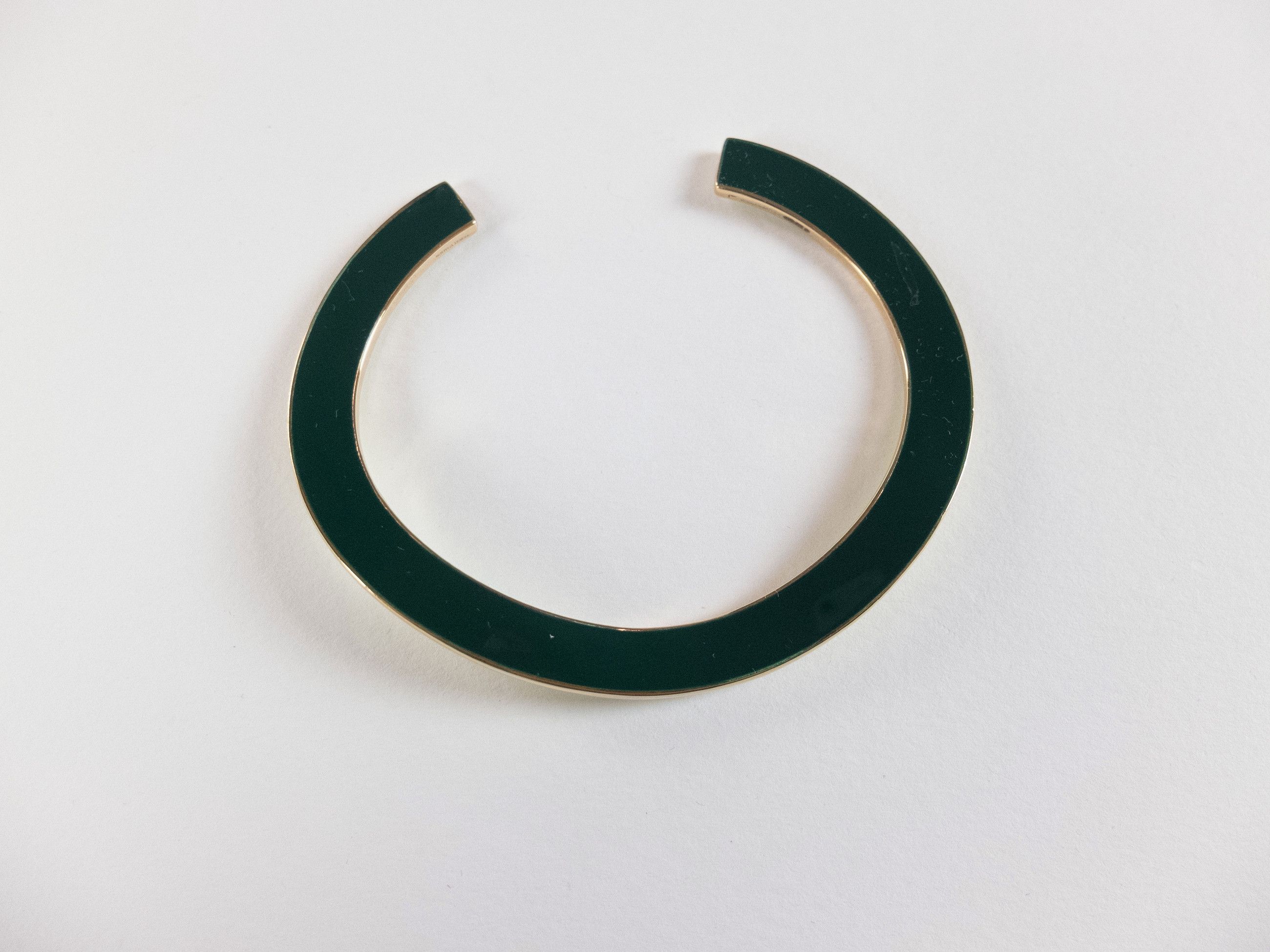 Bottega Veneta BOTTEGA VENETA Curve green & yellow silver cuff bracelet q Size ONE SIZE - 5 Thumbnail