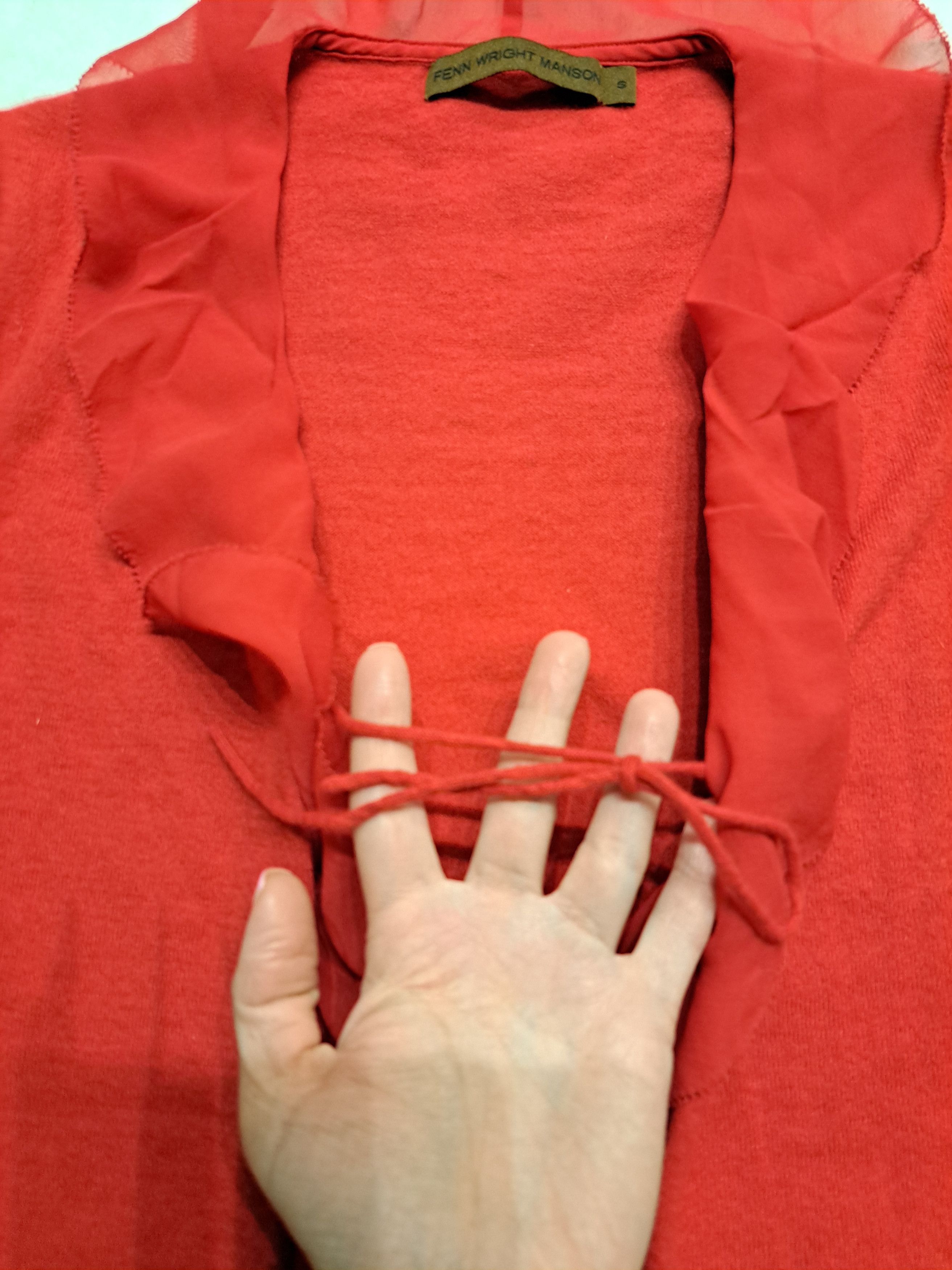 Vintage Fenn Write Manson red cardigan. Angora silk, S Size S / US 4 / IT 40 - 5 Thumbnail