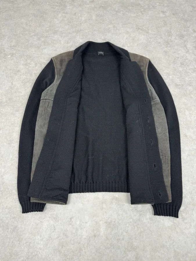 Jil Sander Jil Sander Black Wool & Grey Leather Jacket Size US M / EU 48-50 / 2 - 8 Thumbnail