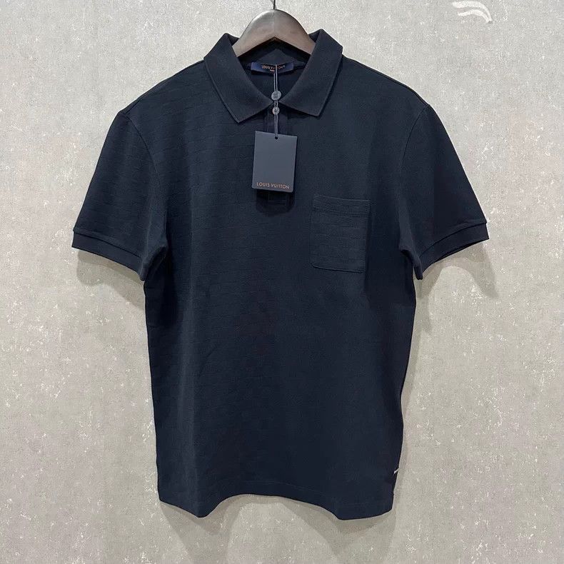 Louis Vuitton Louis Vuitton Blue Checkerboard Polo M - dmc Size US M / EU 48-50 / 2 - 1 Thumbnail