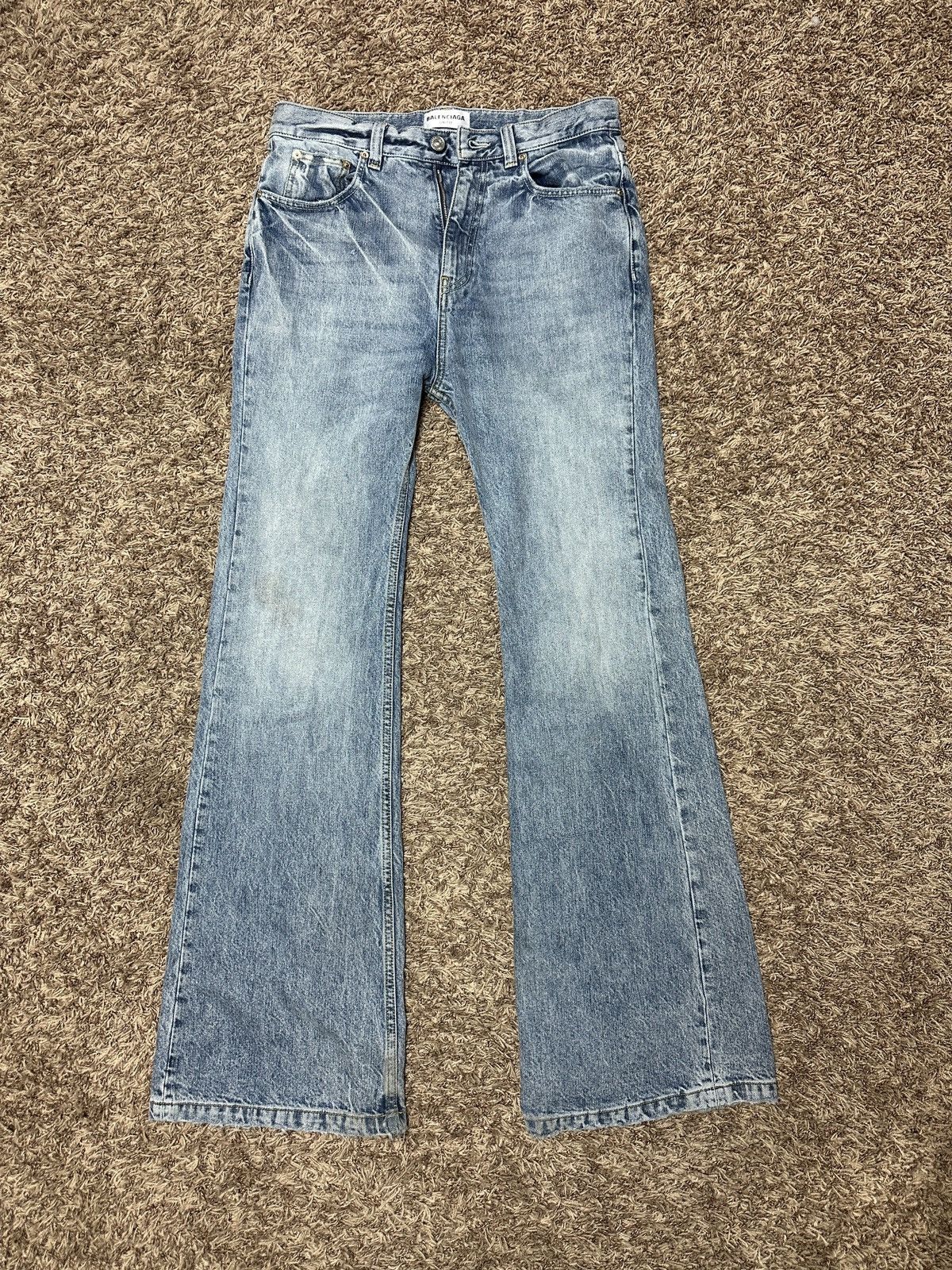 Balenciaga Balenciaga Lost Tape Lightwash Flare Denim Jeans Size 
