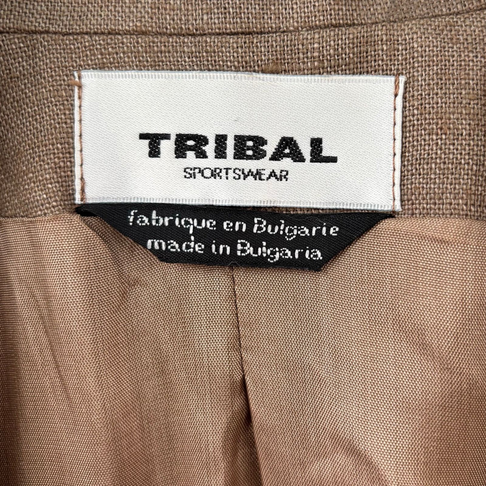 Other Vintage Tribal Sportswear Brown Linen Blazer Jacket Size 12 Size XL / US 12-14 / IT 48-50 - 5 Thumbnail