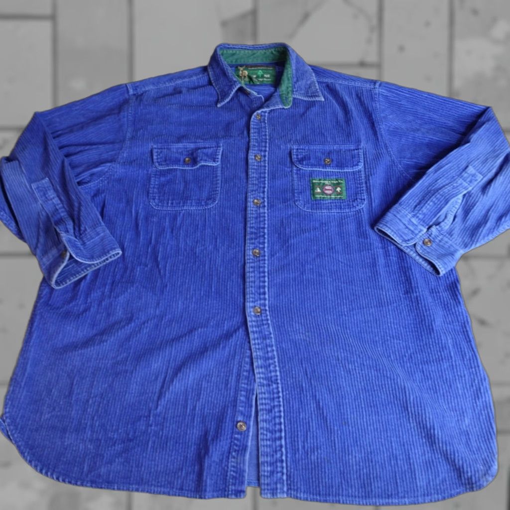 Abercrombie & Fitch VINTAGE Abercrombie & Fitch Shirt XL Blue Elephant Corduroy Ranger Shirt Size US XL / EU 56 / 4 - 1 Thumbnail