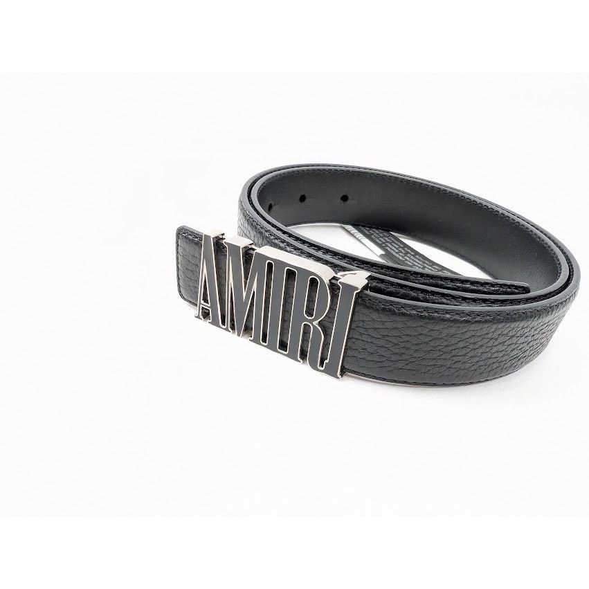 Amiri o1rshd1 Size: 70 / Pebbled Enamel Belt in Black Size 26 - 4 Thumbnail