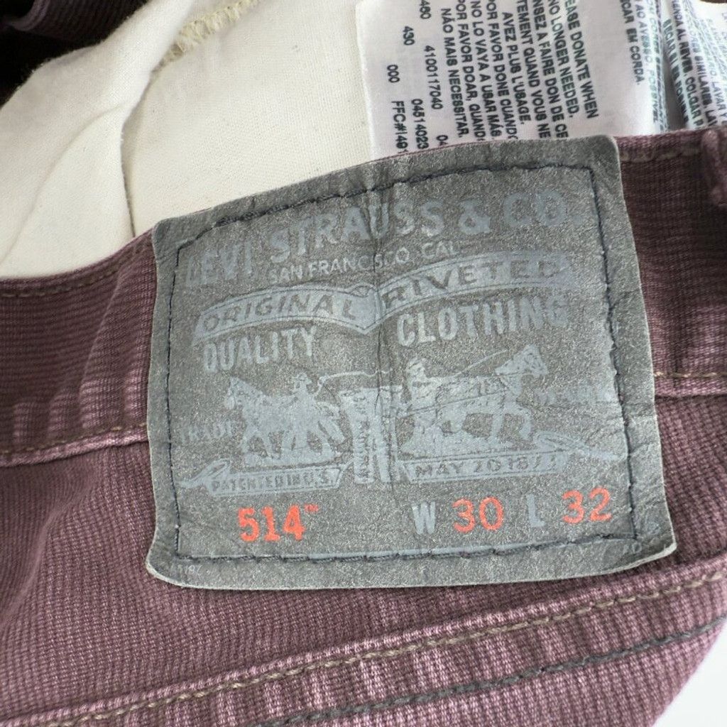 Levi's LEVI'S 514 sz 30 X 32 Straight Burgundy Corduroy Pants Size US 30 / EU 46 - 7 Thumbnail