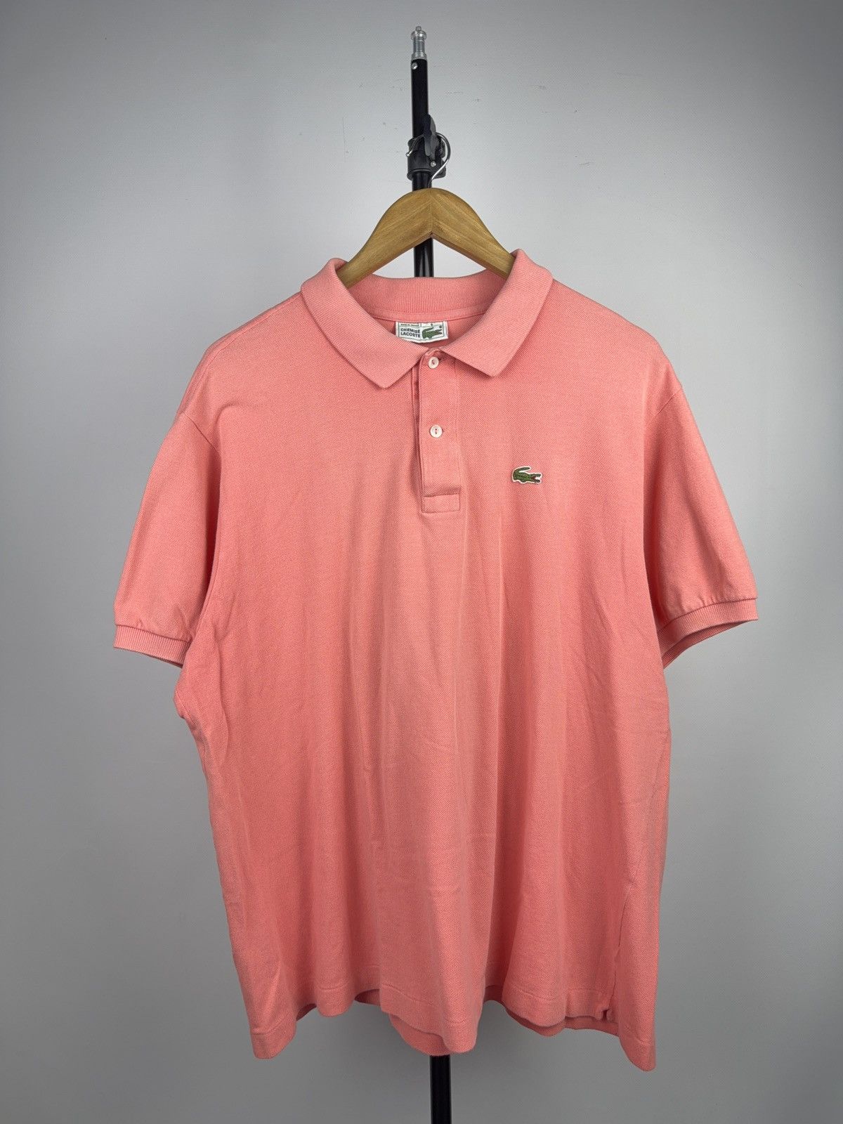 Lacoste 80s Vintage Lacoste Made France Coral Pink Polo Shirt L-XL Size US XL / EU 56 / 4 - 1 Thumbnail