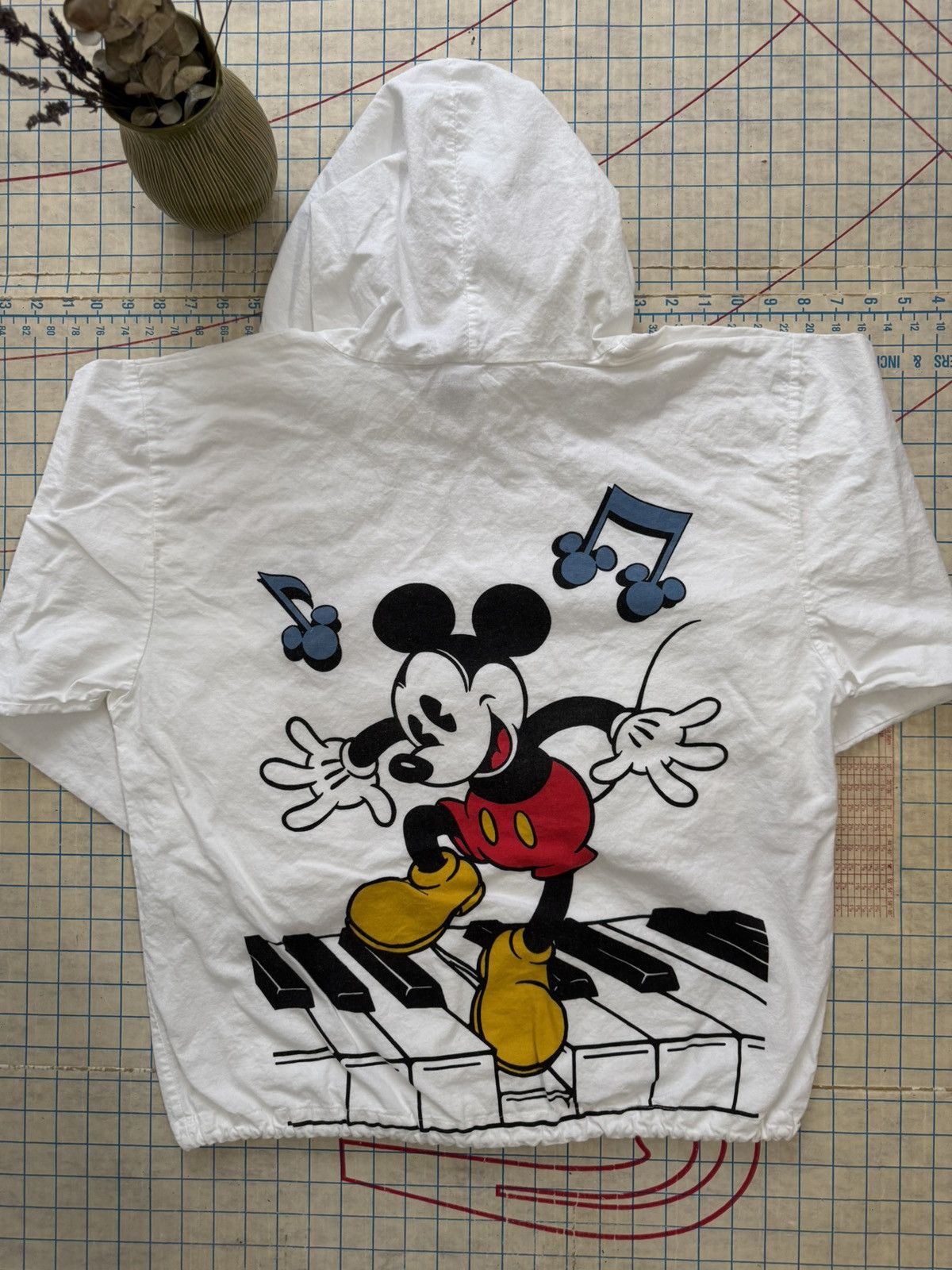 Mickey & Co. × Mickey Mouse × Vintage Vintage Mickey & Co Lightweight Hoodie Mickey Piano Fits M Size US M / EU 48-50 / 2 - 4 Thumbnail