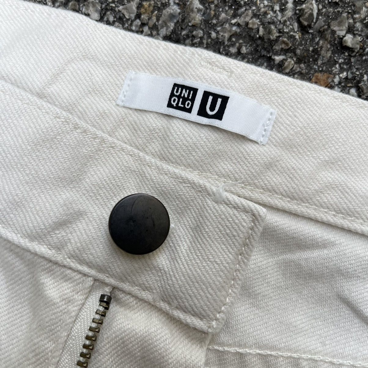 Lemaire × Uniqlo Uniqlo U Lemaire Off White Denim Wide Leg Baggy Jeans Size US 28 / EU 44 - 5 Thumbnail
