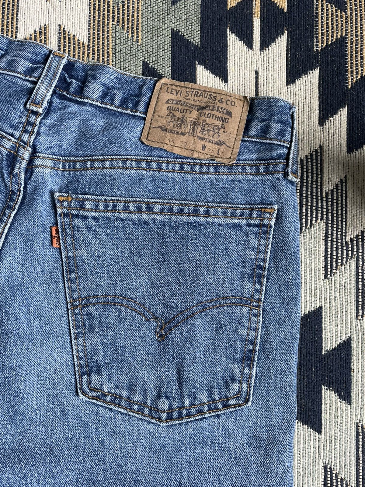 Levi's × Vintage Vintage Levi’s 511 Orange Tab Denim Blue Jeans Size US 34 / EU 50 - 4 Thumbnail