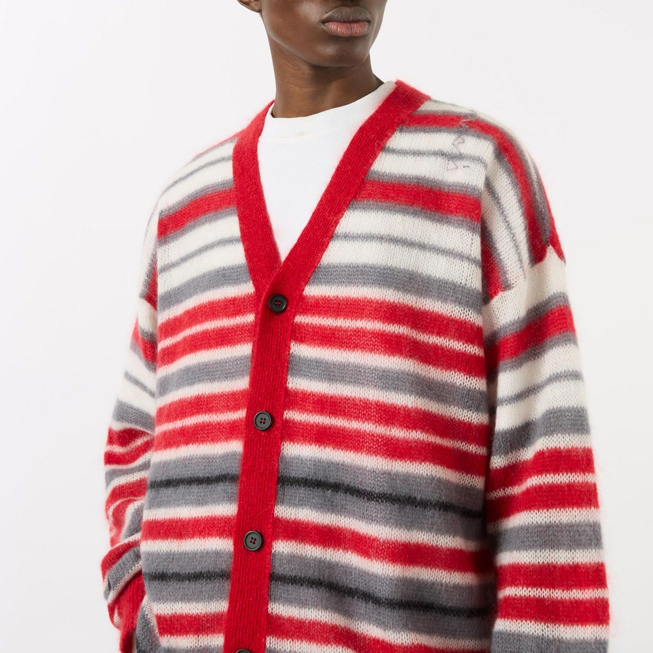 Marni o1f1d3z0326 Striped Knit Cardigan in Multicolor Size US L / EU 52-54 / 3 - 5 Thumbnail