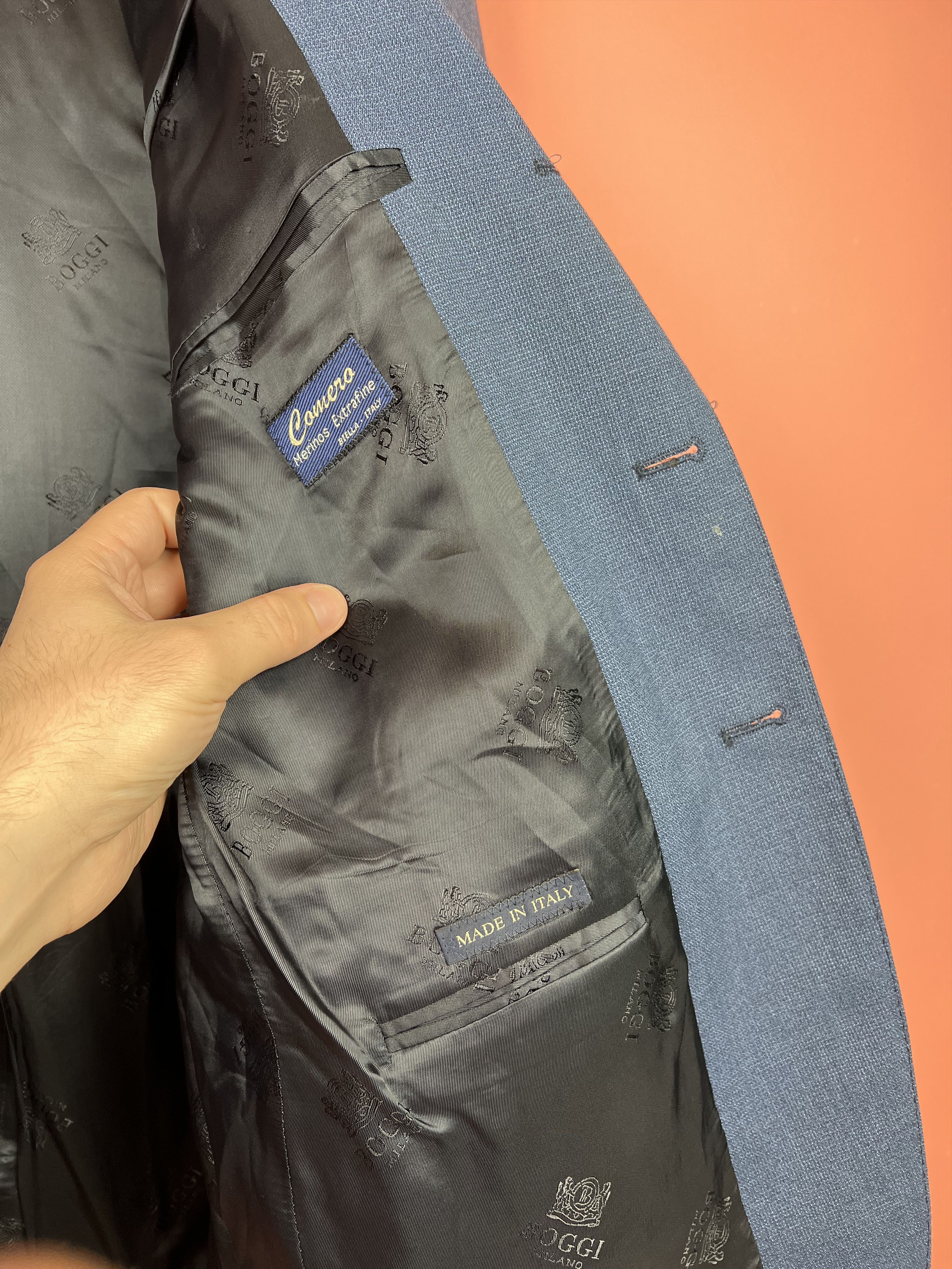 Boggi Boggi luxury classic made in Italy blazer blue Size 50R - 4 Thumbnail