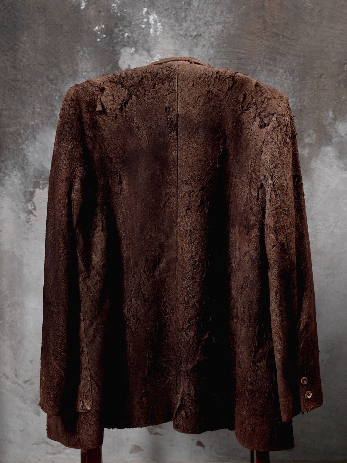 Other Connecters Distressed Suede Brown Slim Fit Suit Jacket Size US M / EU 48-50 / 2 - 3 Thumbnail