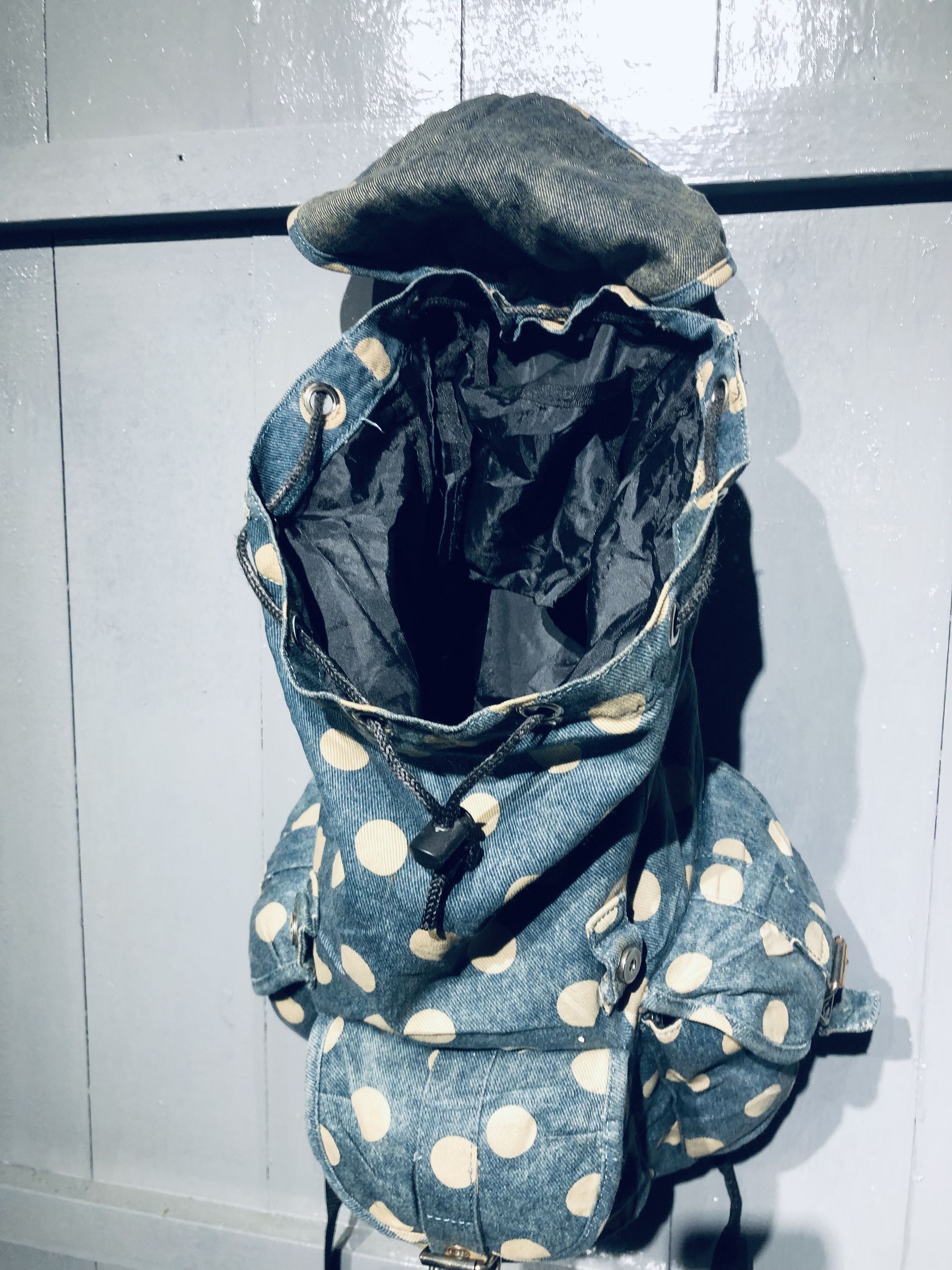Japanese Brand Japanese Polkadot Multipocket Outside Style Backpack Size ONE SIZE - 7 Thumbnail