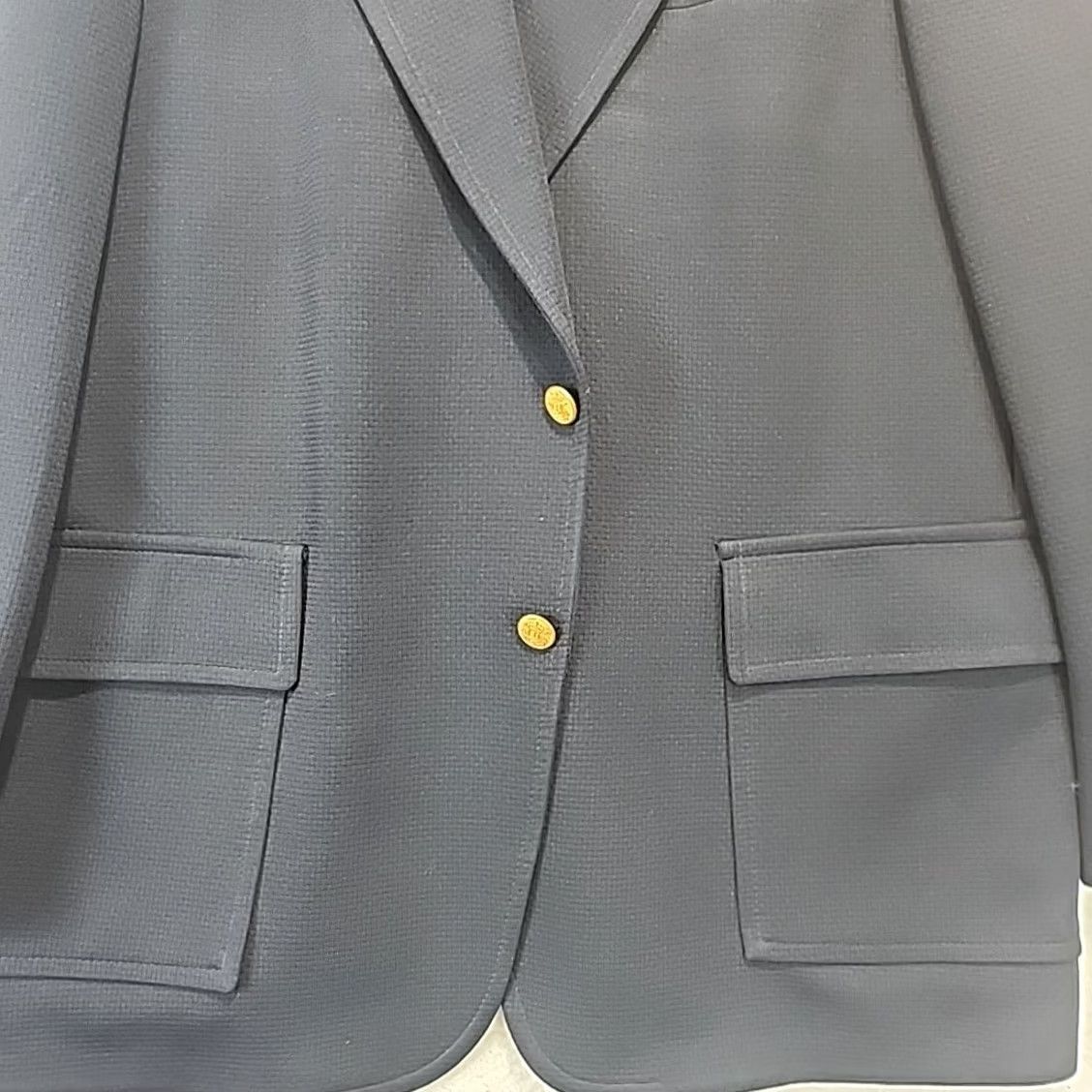 Vintage VINTAGE Tailored Jacket Leisure Suit Blazer Sport Coat Navy Blue 70s Mens 46 Reg Johnny Carson Groovy Mod 1970s Master Crafted Polyester Size 46R - 5 Thumbnail