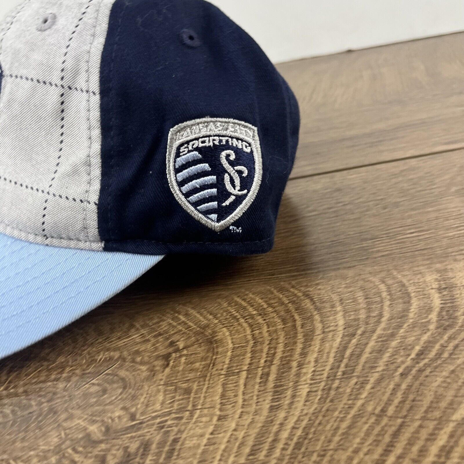 Adidas Kansas City Sporting Hat Adidas Blue Gray Cap Adjustable Gra Size ONE SIZE - 8 Thumbnail