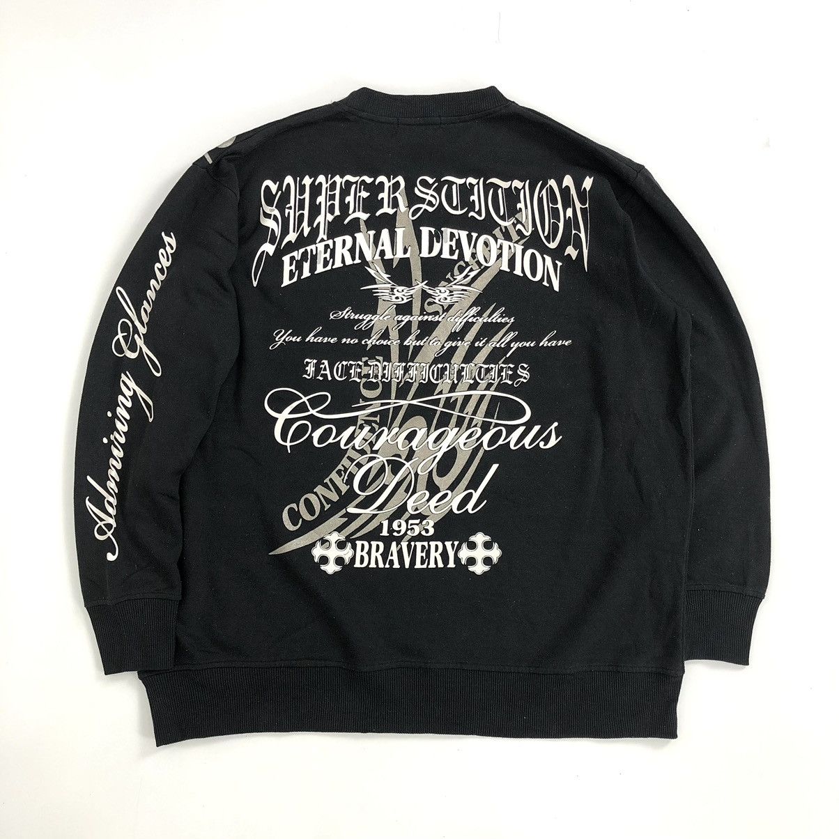 If Six Was Nine 2000s Beauty Beast Poem Gothic Grunge Lgb Style Sweatshirt Size US XL / EU 56 / 4 - 1 Thumbnail