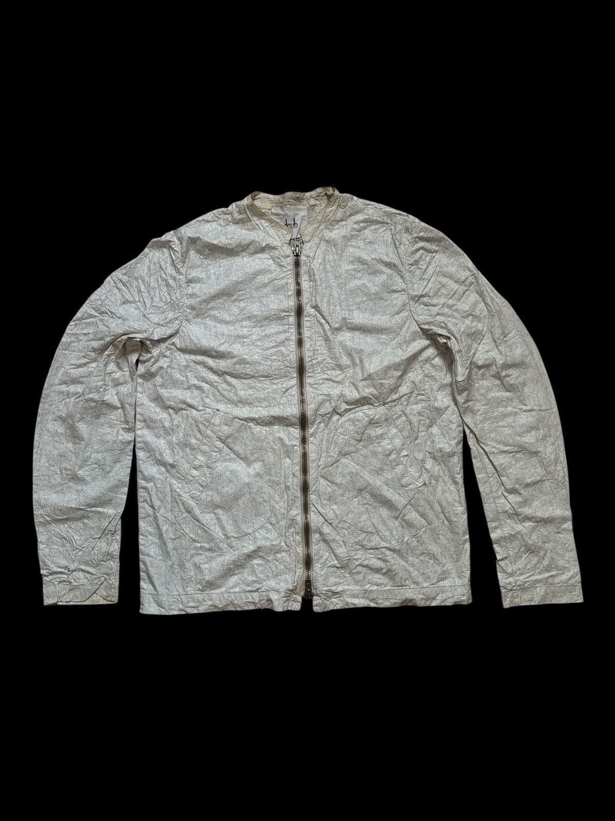 DAUB CRUMPLE PATTERN ZIPPER JACKET 48 ITALY