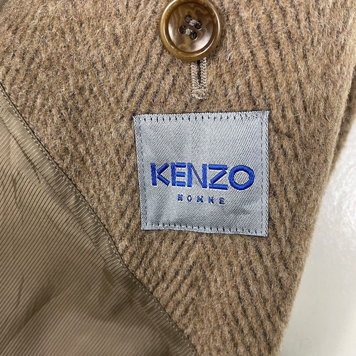 Designer × Japanese Brand × Kenzo 💥KENZO RICH BROWN LONG COAT JACKET Size US M / EU 48-50 / 2 - 16 Thumbnail
