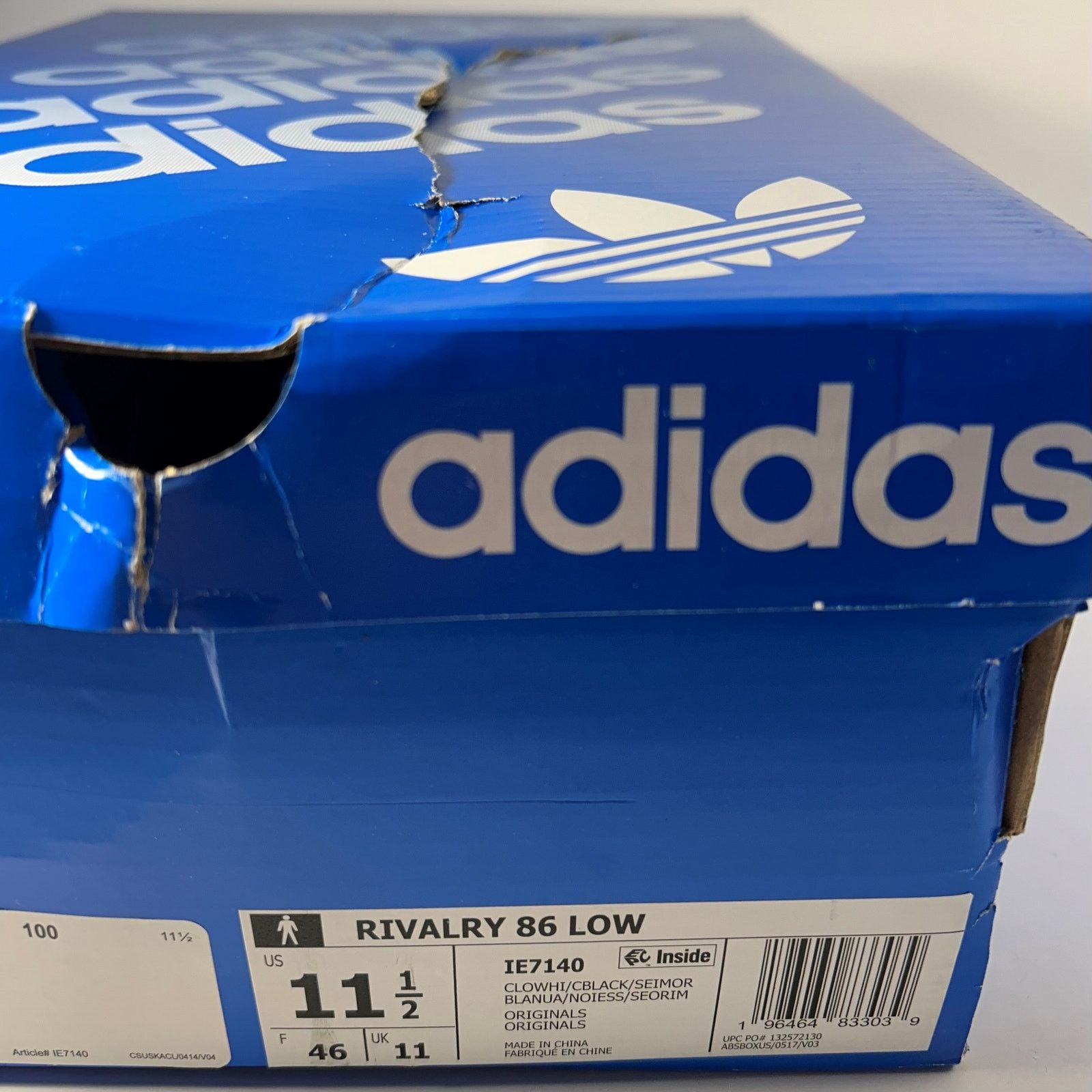 Adidas Adidas Originals Rivalry 86 Low Sz 11.5 White/Black IE7140 Size US 11.5 / EU 44-45 - 10 Thumbnail