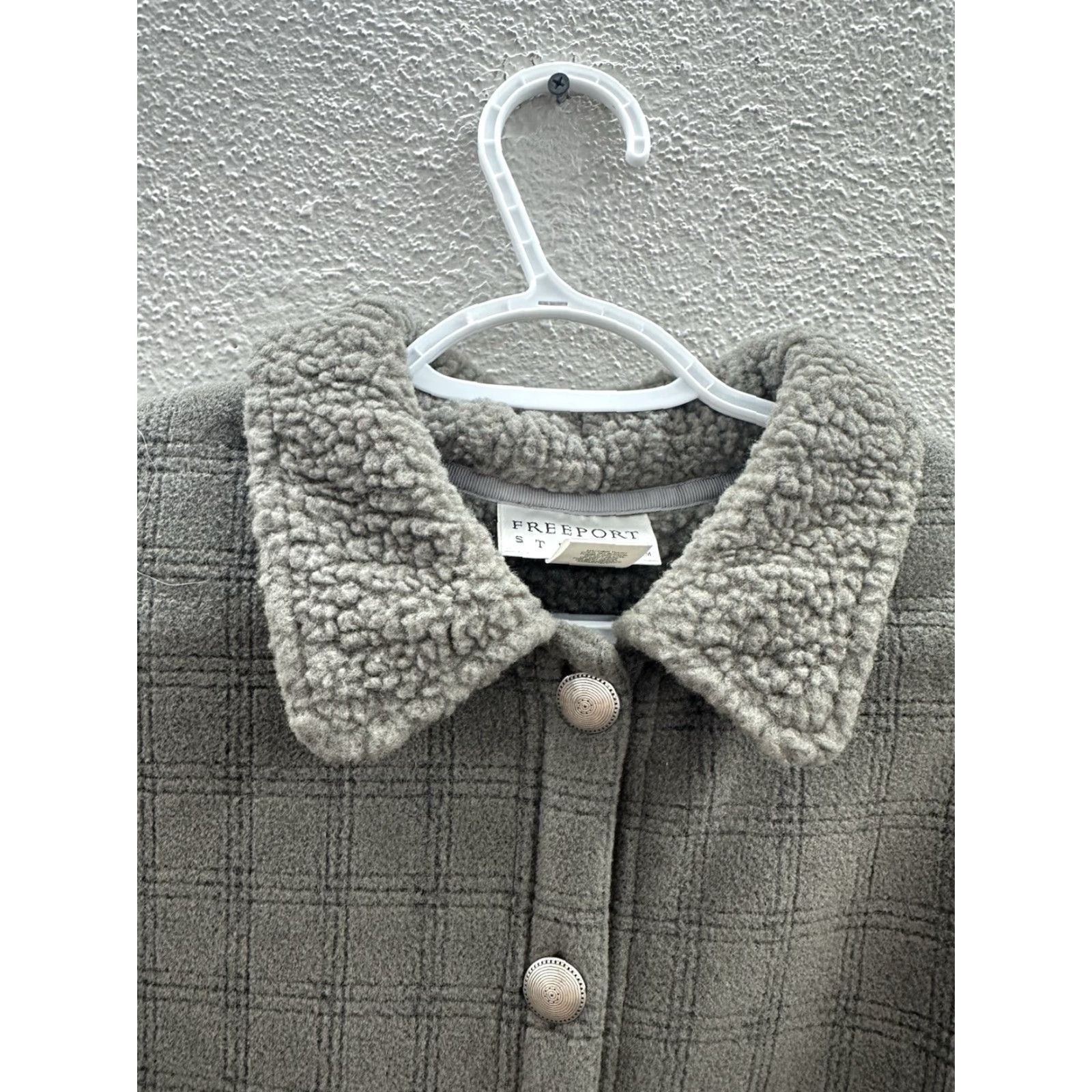 Vintage Freeport Studio Womens Jacket Mid-Length Fleece Brown Berber Trim Button Up NWT M Size M / US 6-8 / IT 42-44 - 4 Thumbnail