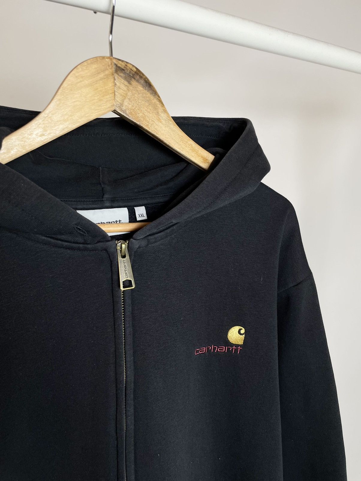 Carhartt Carhartt WIP 🌆 black faded hooded work squad hoodie jacket Size US XXL / EU 58 / 5 - 6 Thumbnail