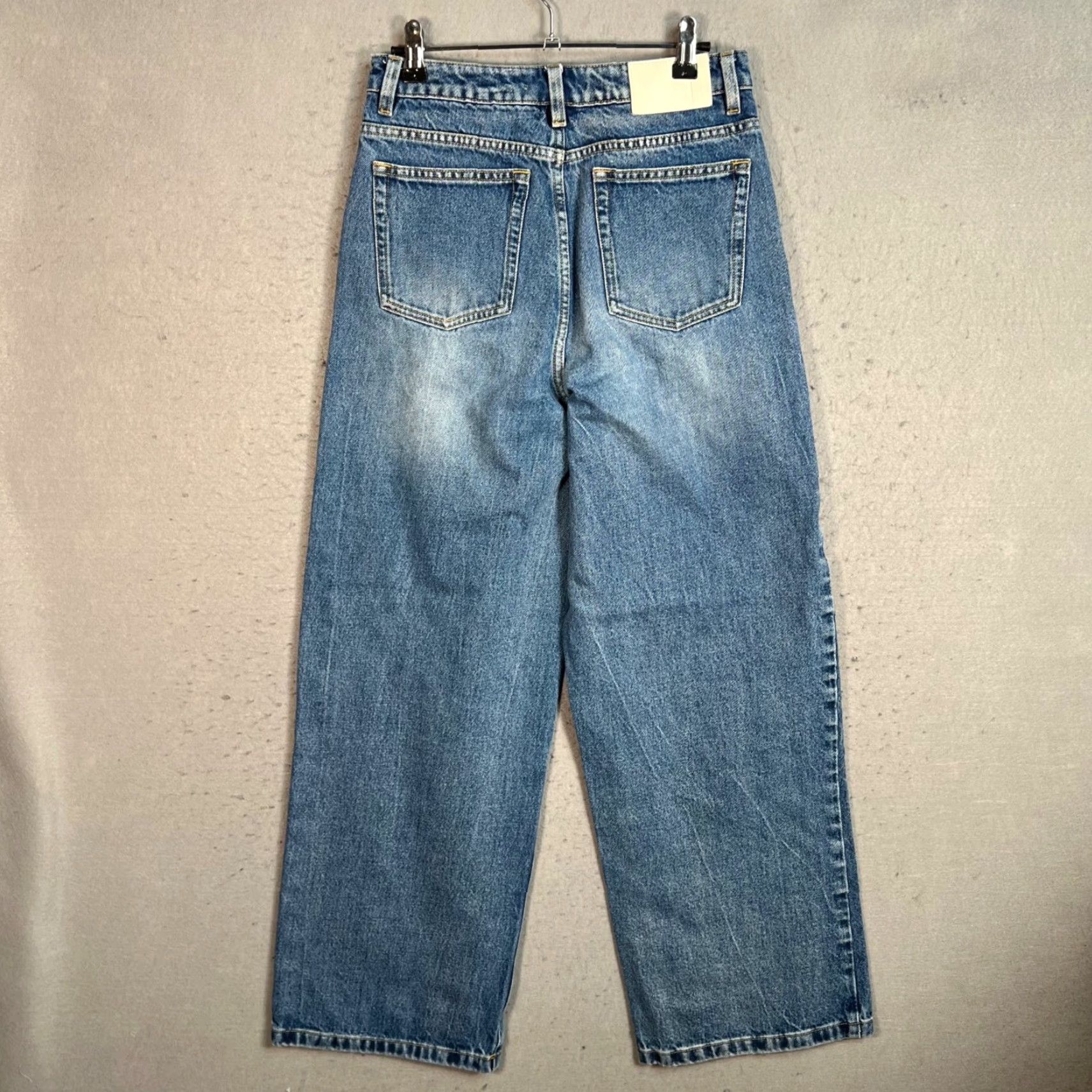 Denime Tageechita Women's Jeans Denim Blue Cotton Mid-Rise Straight 29 In Inseam Size M Size 32" / US 10 / IT 46 - 2 Thumbnail