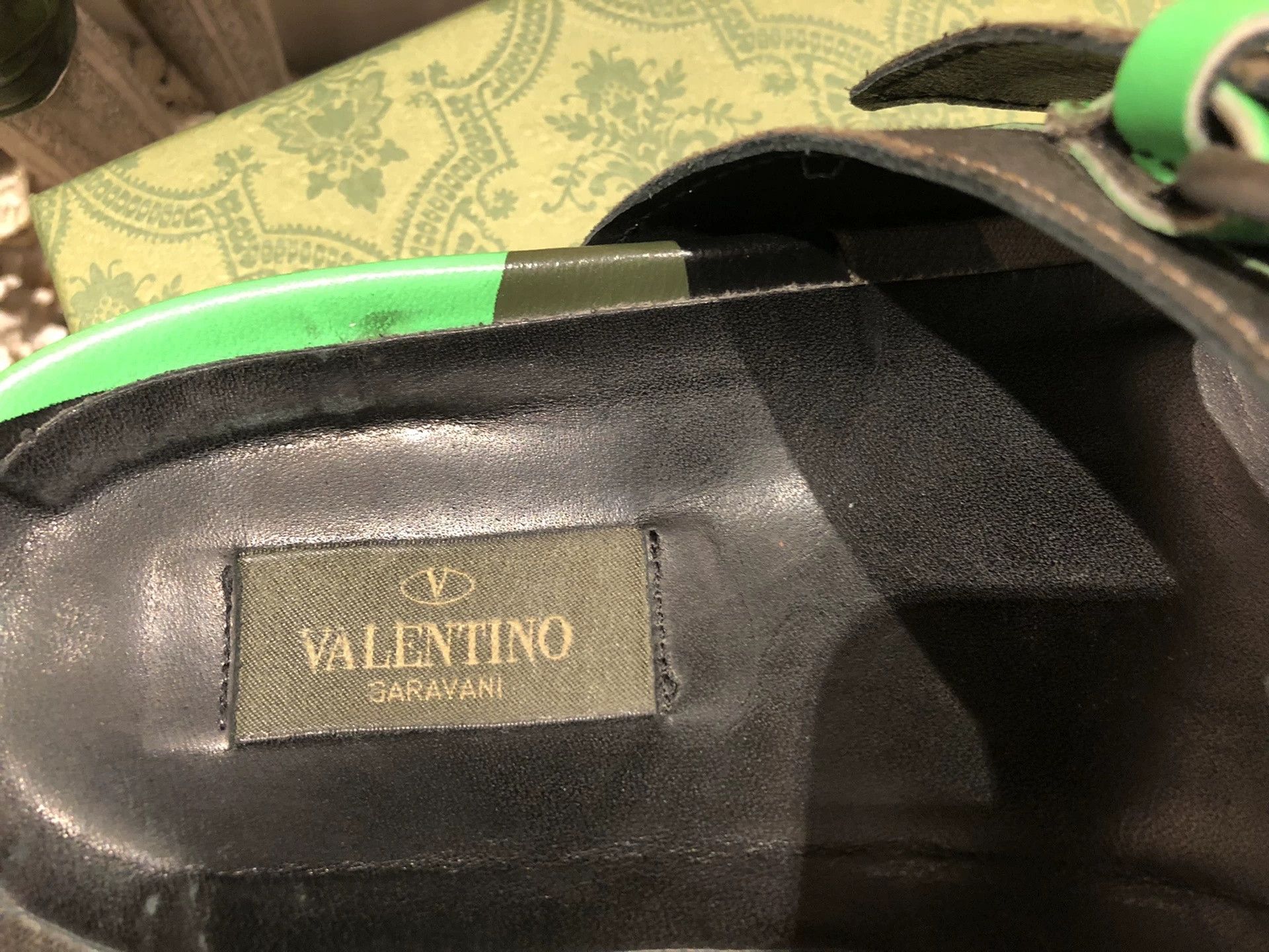 Valentino Valentino Green Camouflage Leather Sandals Size US 7 / EU 40 - 7 Thumbnail