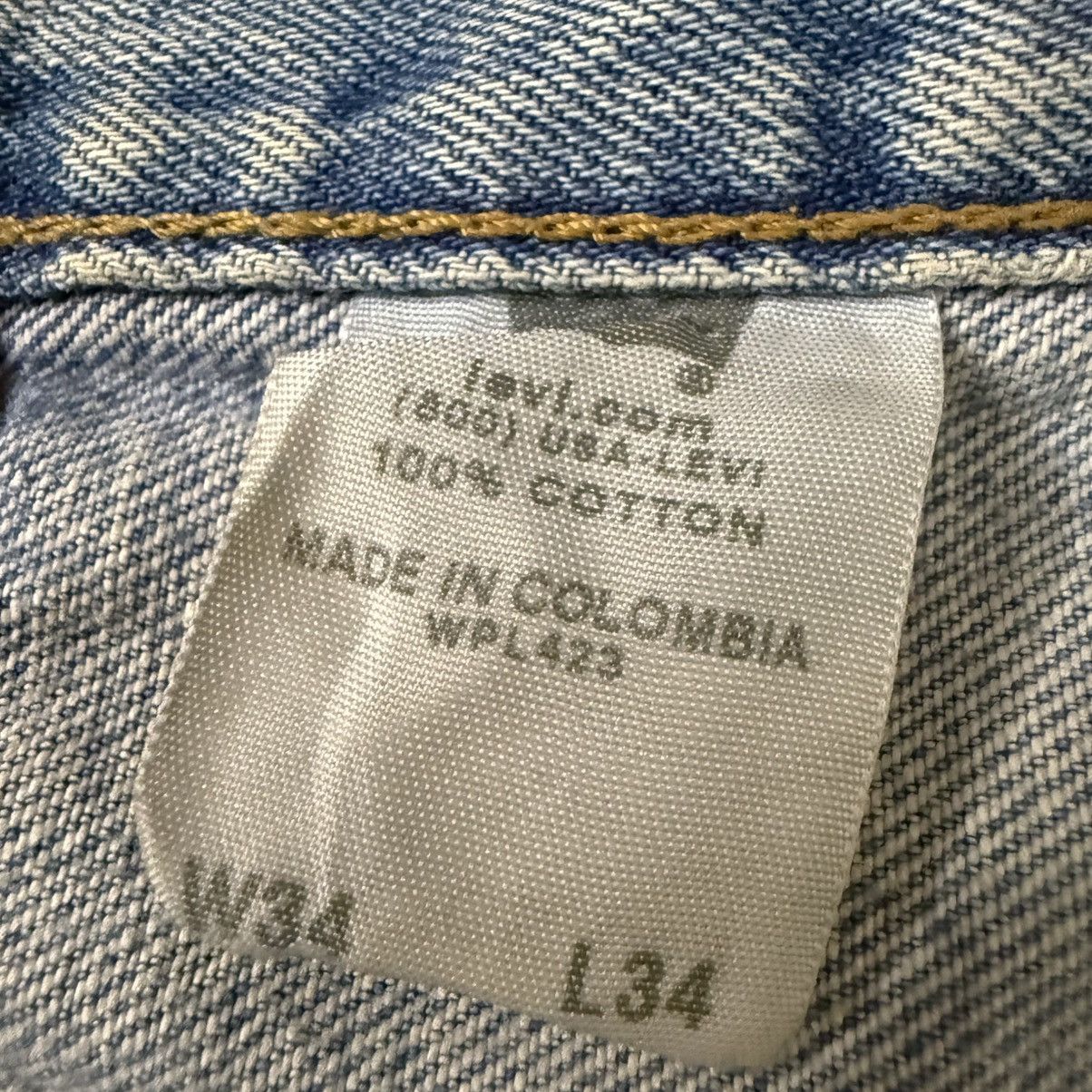 Levi's Vintage y2k Levis 501 Straight Cut Distressed Denim W34 Size US 34 / EU 50 - 16 Thumbnail