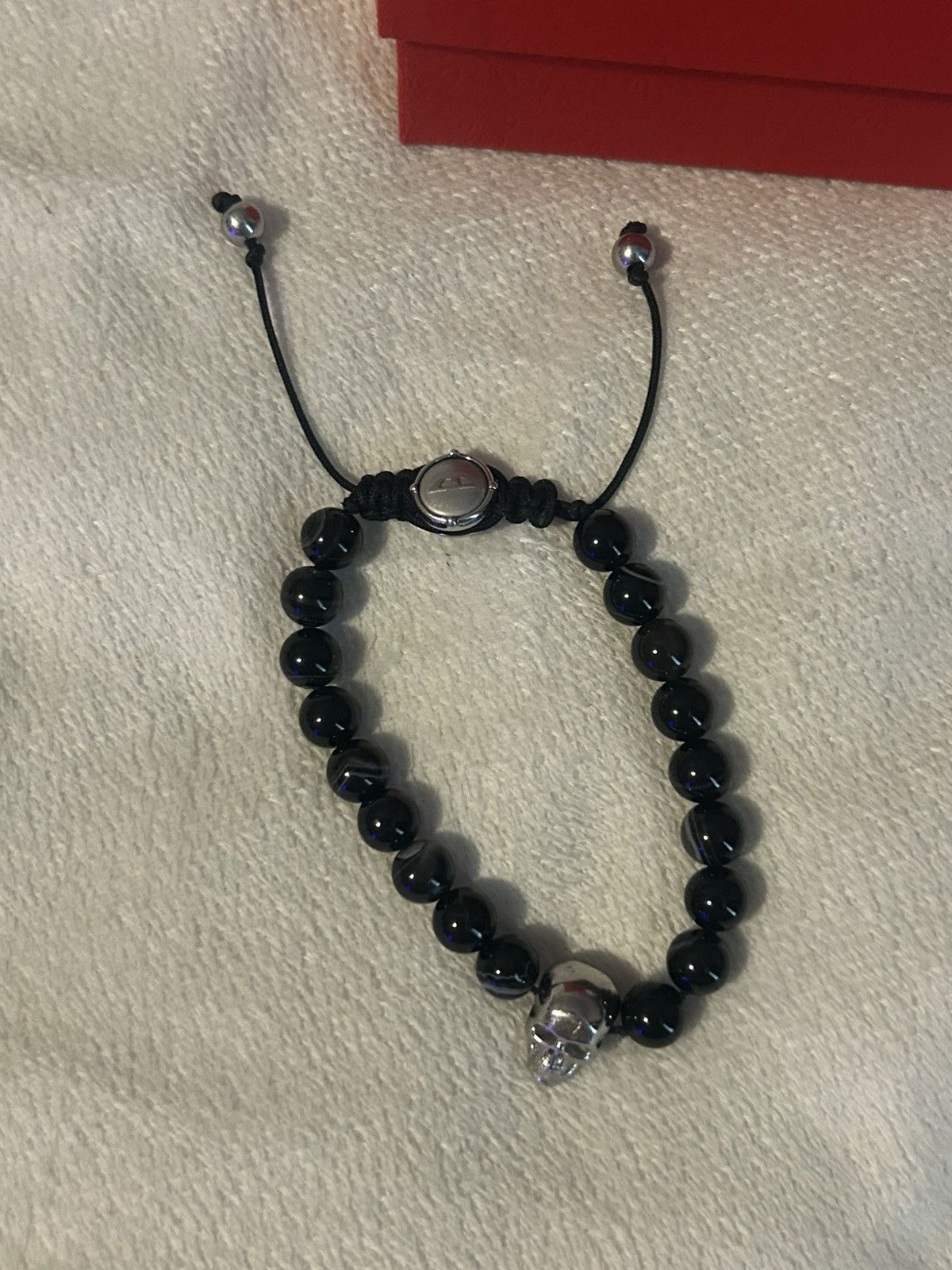 Diesel bead skull bracelet