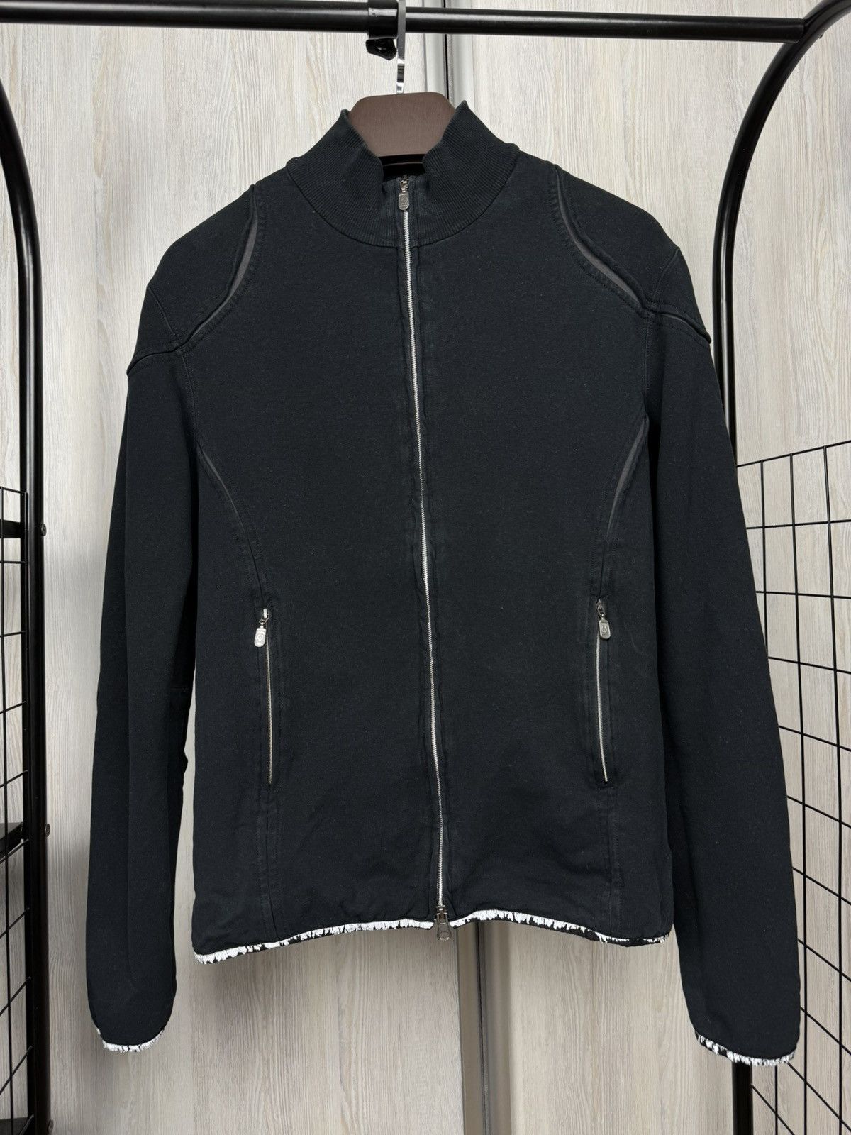 Belstaff Belstaff vintage big logo black full double zip sweater Size US M / EU 48-50 / 2 - 3 Thumbnail