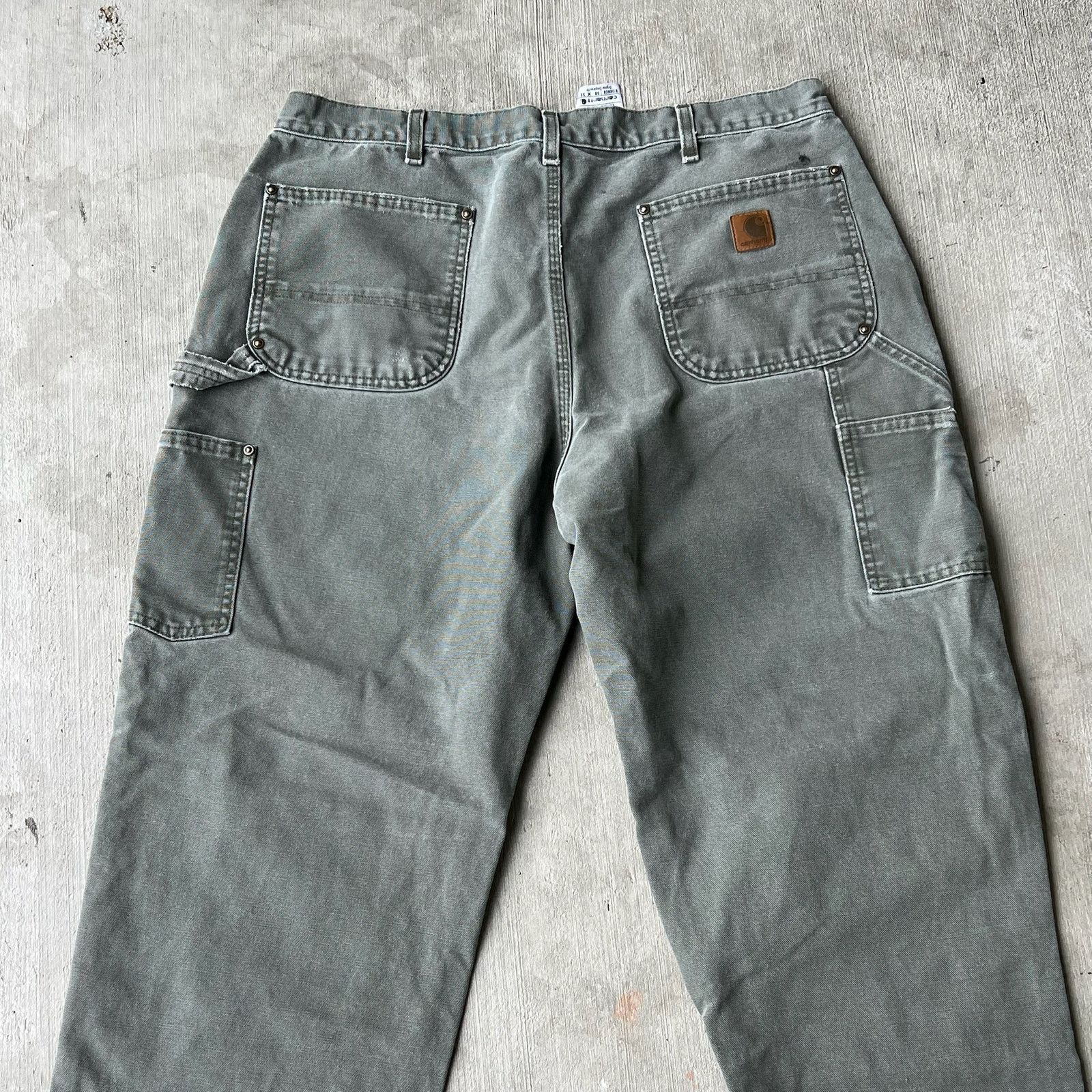 Carhartt × Vintage Carhartt MOS green double knee work wear carpenter pants Size US 35 - 6 Thumbnail