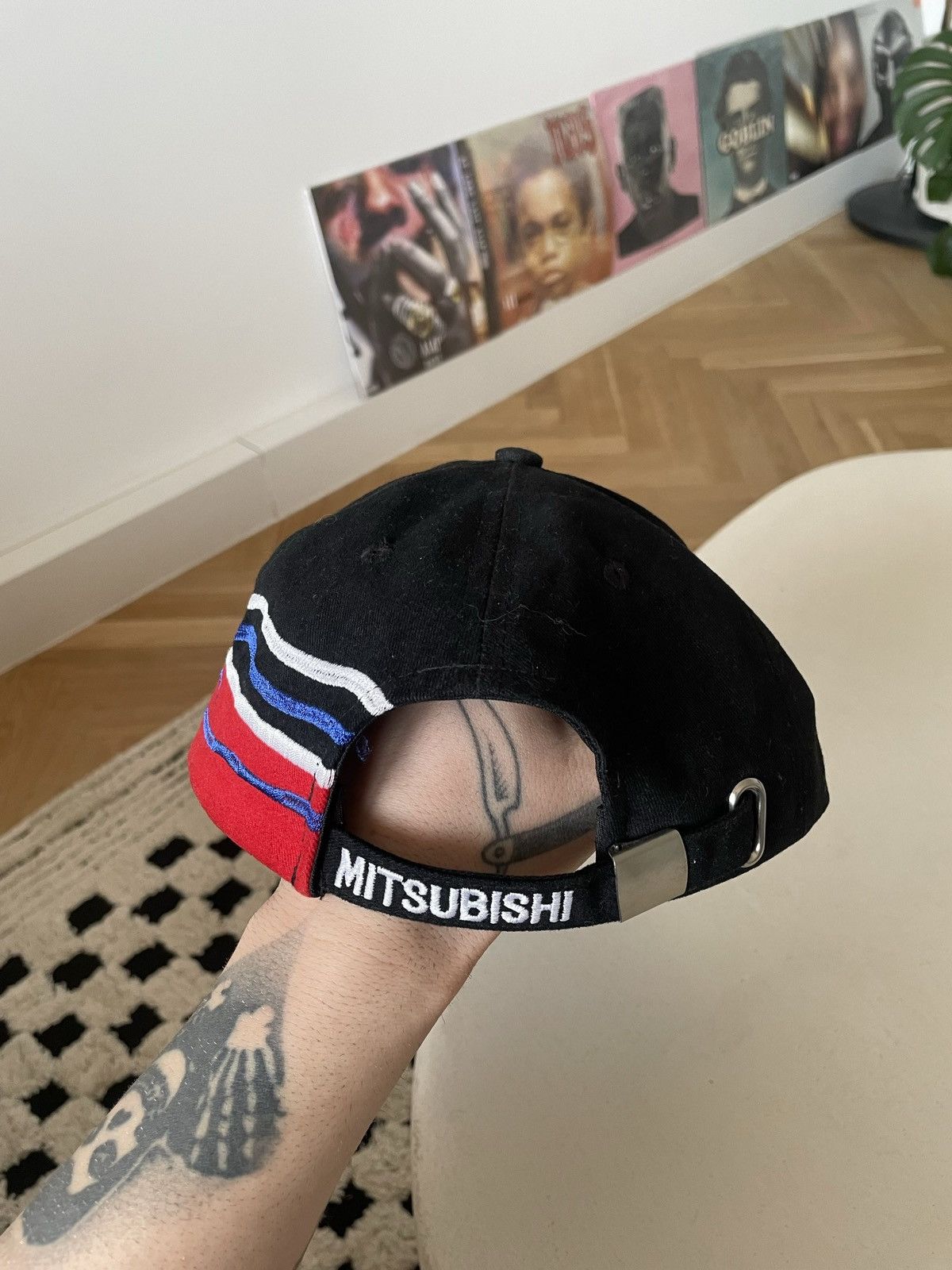Vintage Vintage Y2k Mitsubishi Racing Flames Cap Hat Rare Size ONE SIZE - 2 Thumbnail