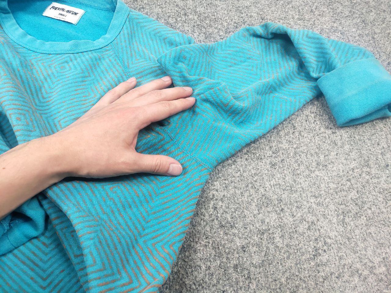 Fucking Awesome Fucking Awesome LSD Blue Pattern Crew chek Sweatshirt Size US S / EU 44-46 / 1 - 11 Thumbnail