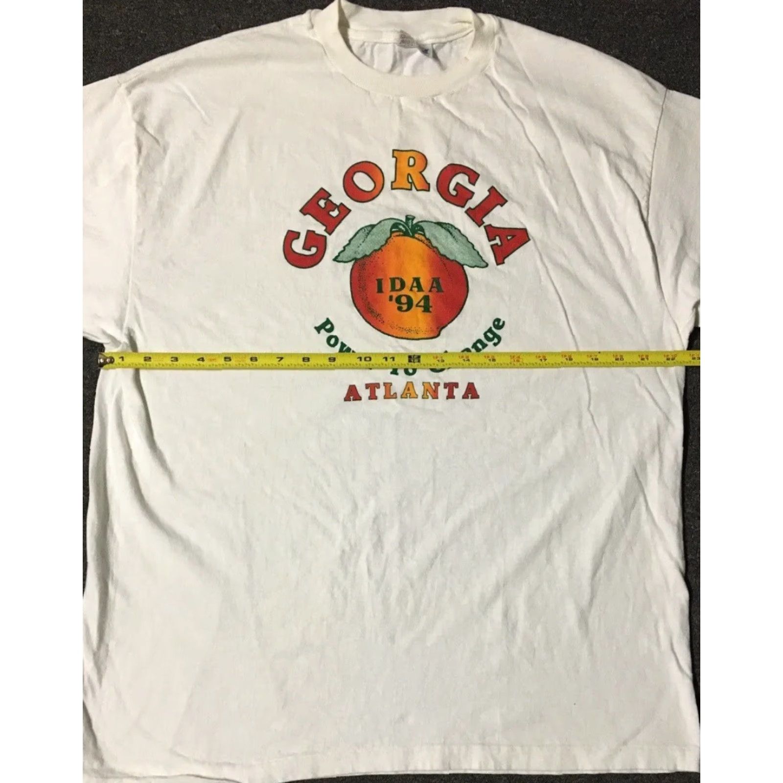 Vintage VINTAGE Georgia Peach IDAA Shirt XL Men's White 90s Grunge USA AA Atlanta Size US XL / EU 56 / 4 - 7 Thumbnail