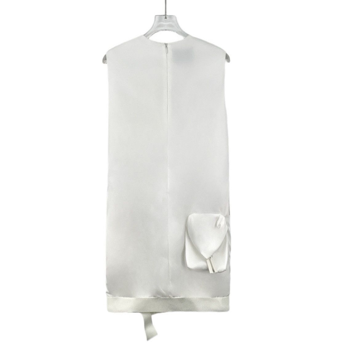 Prada Prada White Triangle Logo Waist Bag Sleeveless Dress K26WX Size XS / US 0-2 / IT 36-38 - 2 Thumbnail