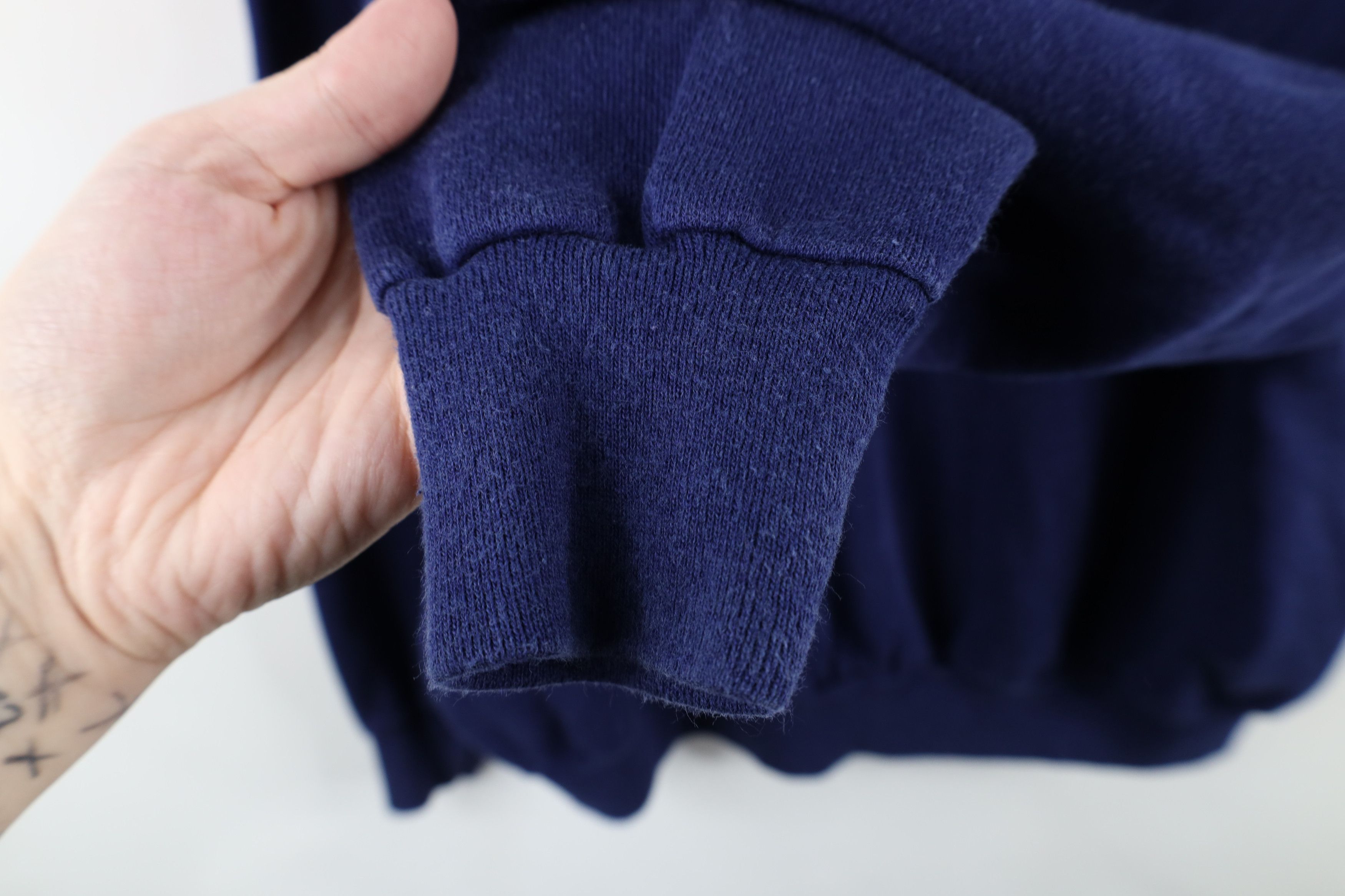 Vintage Vintage 70s 80s Streetwear Blank Raglan Sweatshirt Blue USA Size US XXL / EU 58 / 5 - 8 Thumbnail