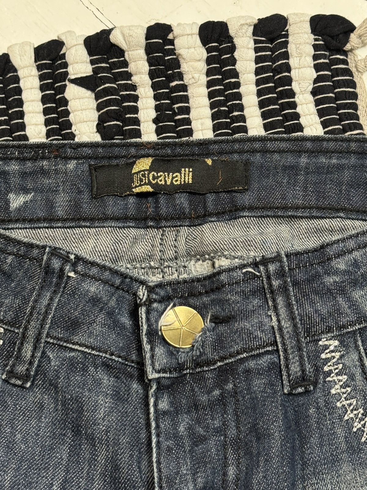 Just Cavalli VINTAGE JUST CAVALLI 2000s DENIM PANTS Size 29" - 10 Thumbnail